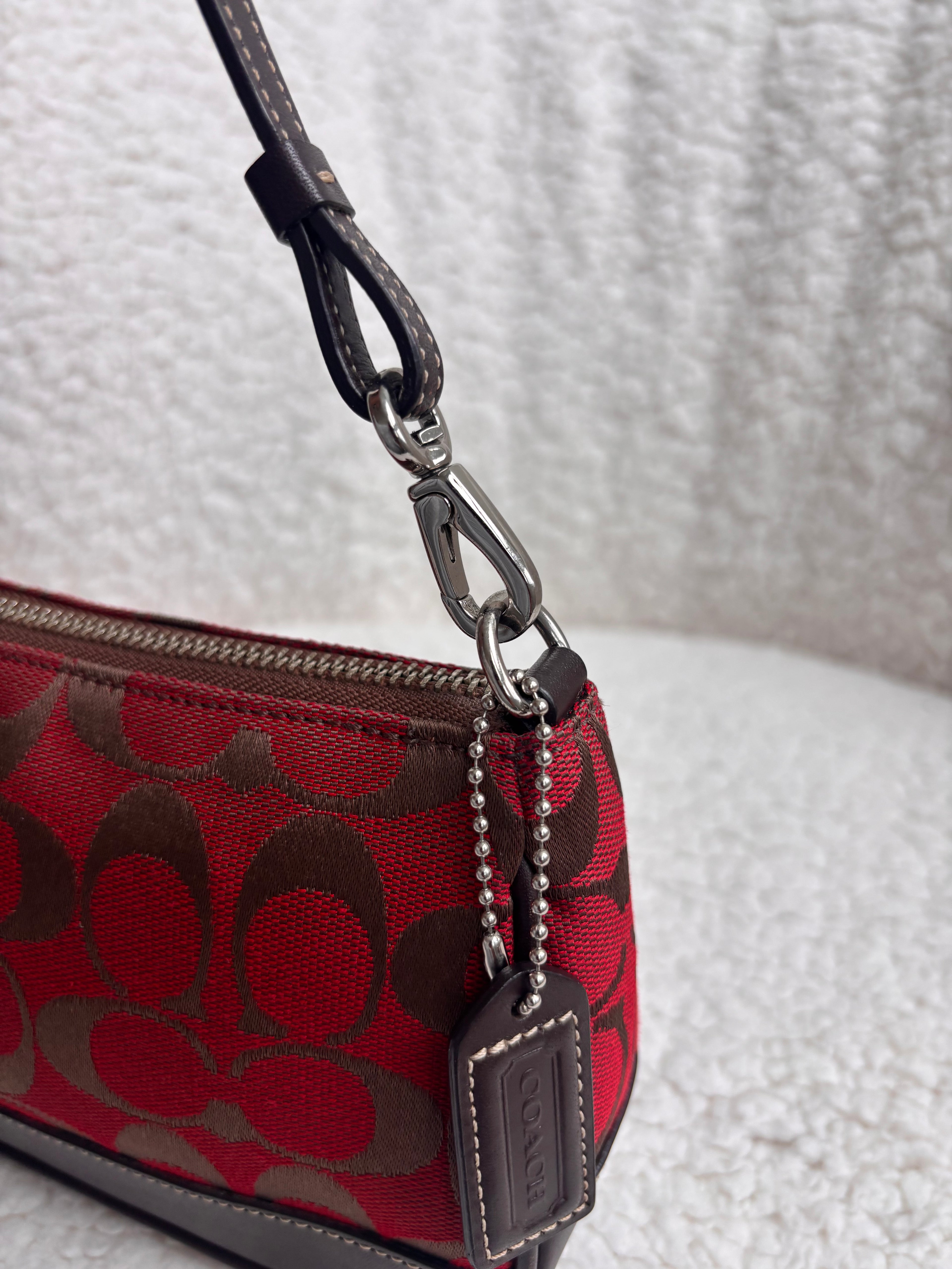 Coach Demi Bag Red Signature
