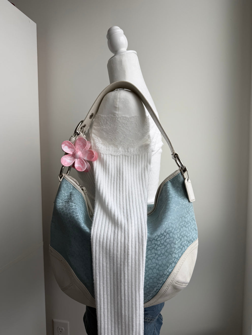 Coach Blue Large Signature Hobo