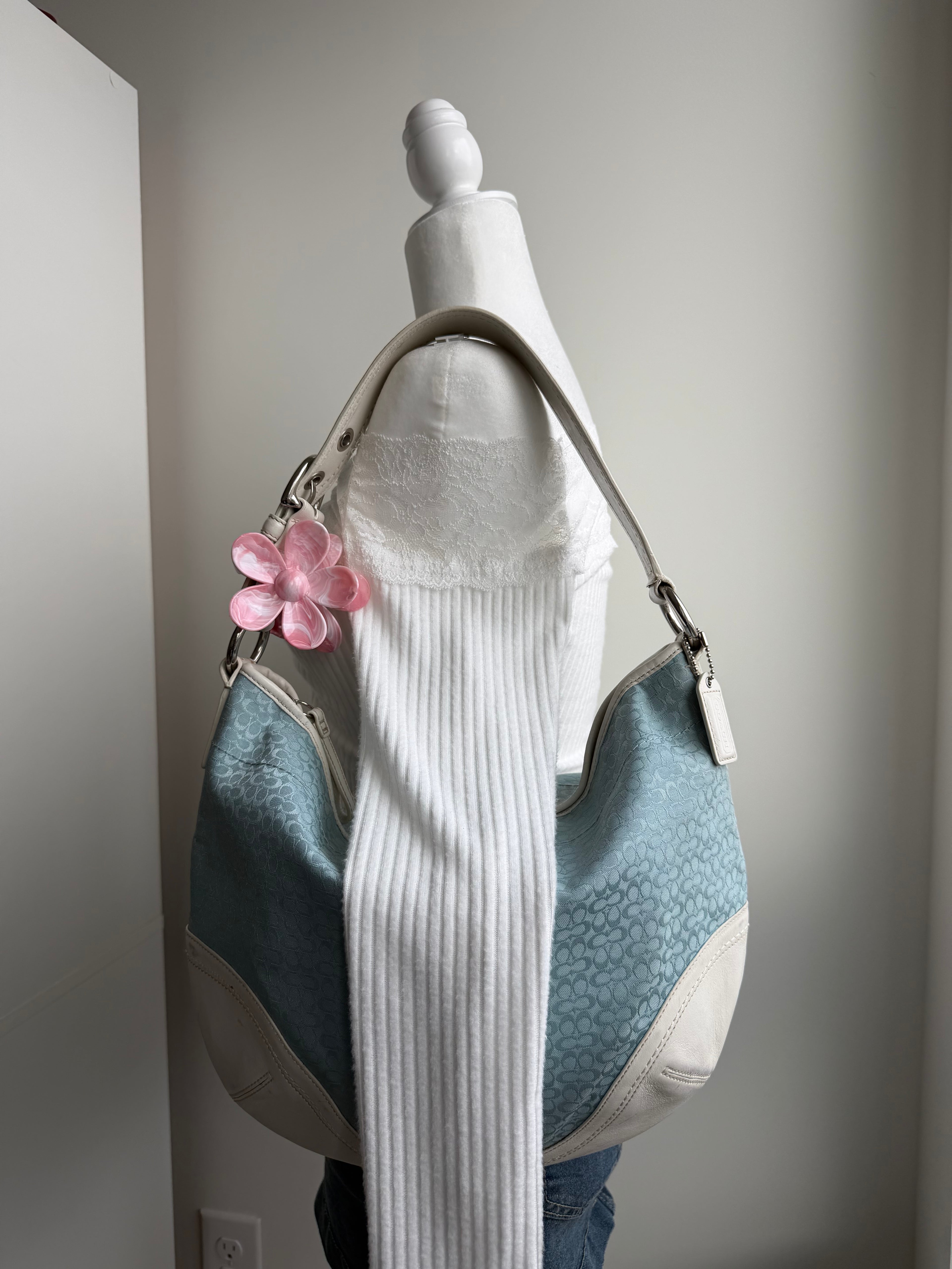 Coach Blue Large Signature Hobo