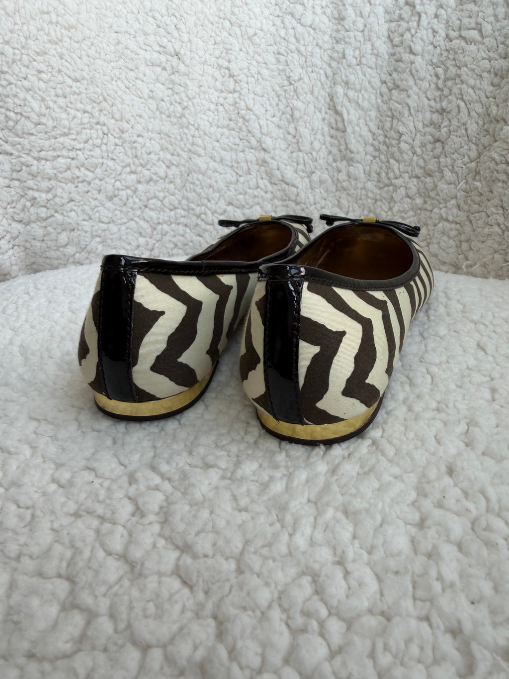 Coach Ballet Flats Zebra Print
