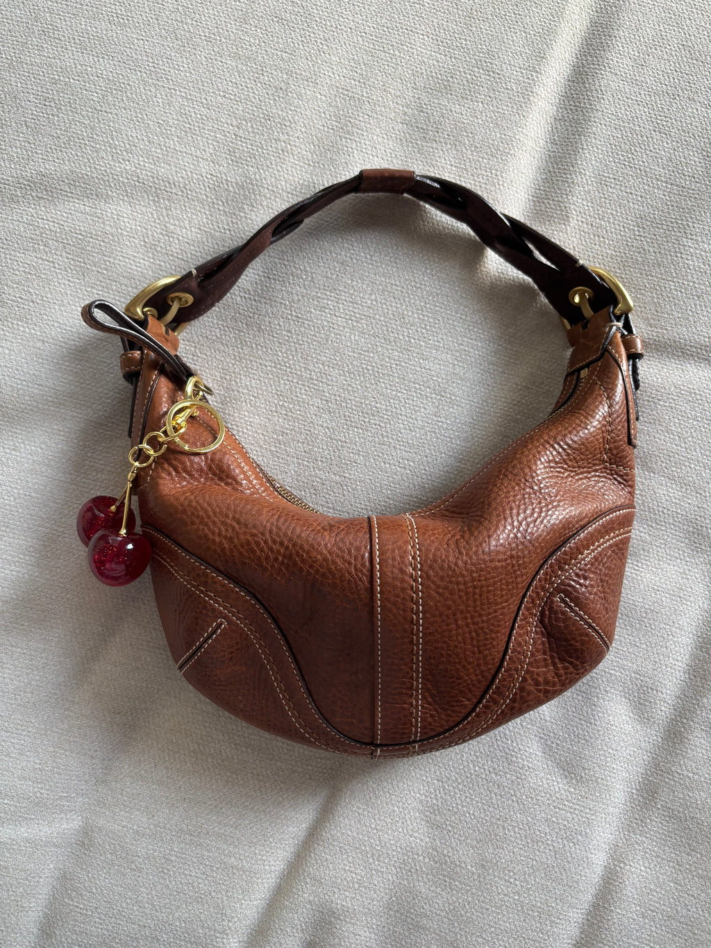 Coach Brown Tobacco Hobo  Leather