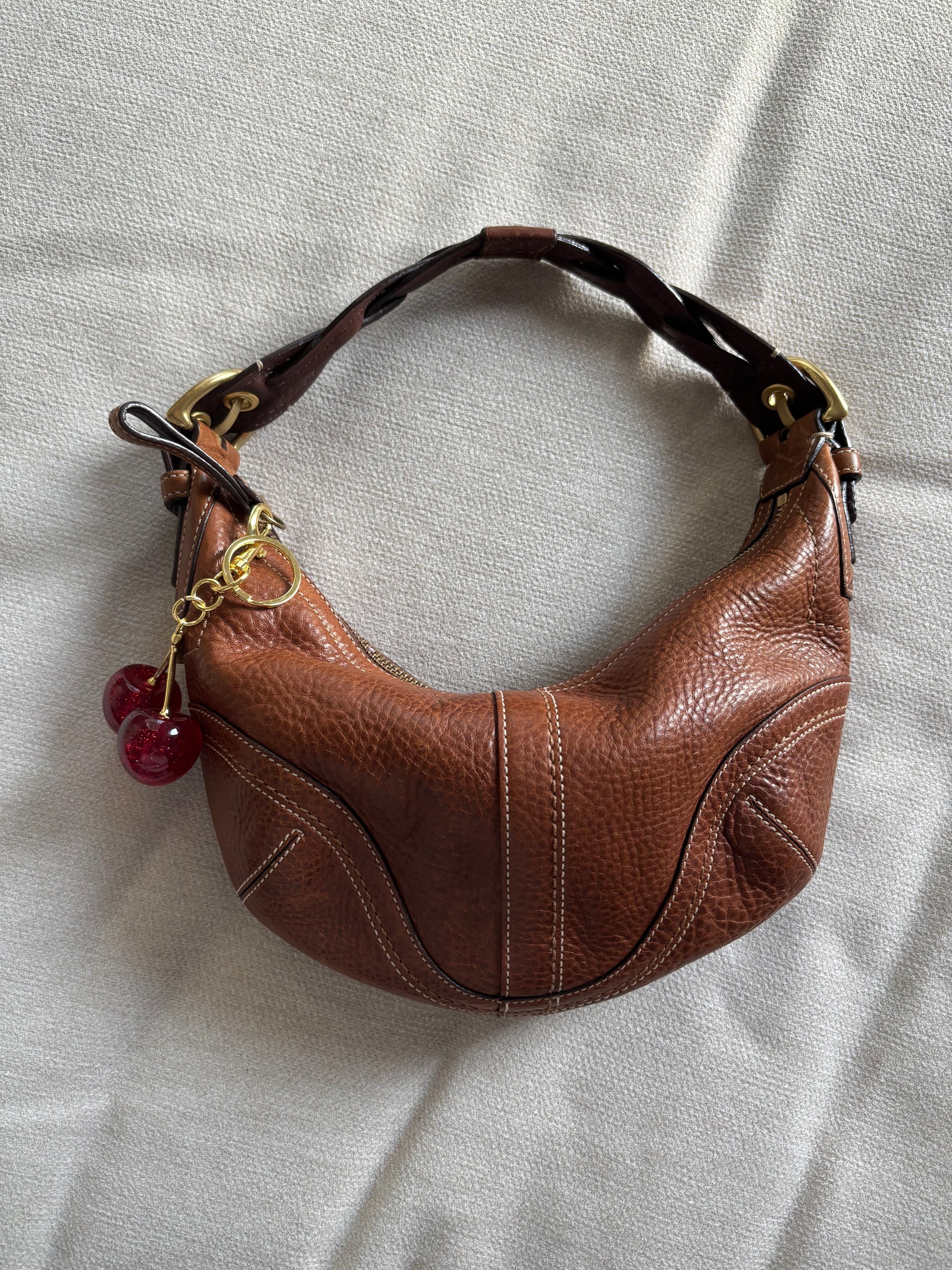 Coach Brown Tobacco Hobo  Leather