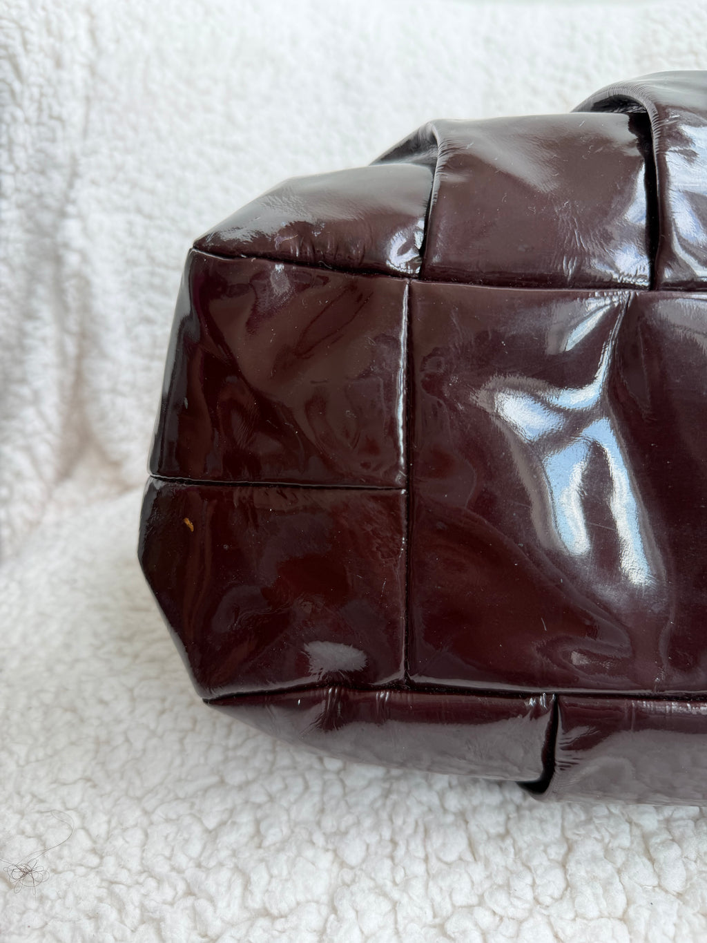 Coach Maggie Plum Patent Leather Shoulder Bag