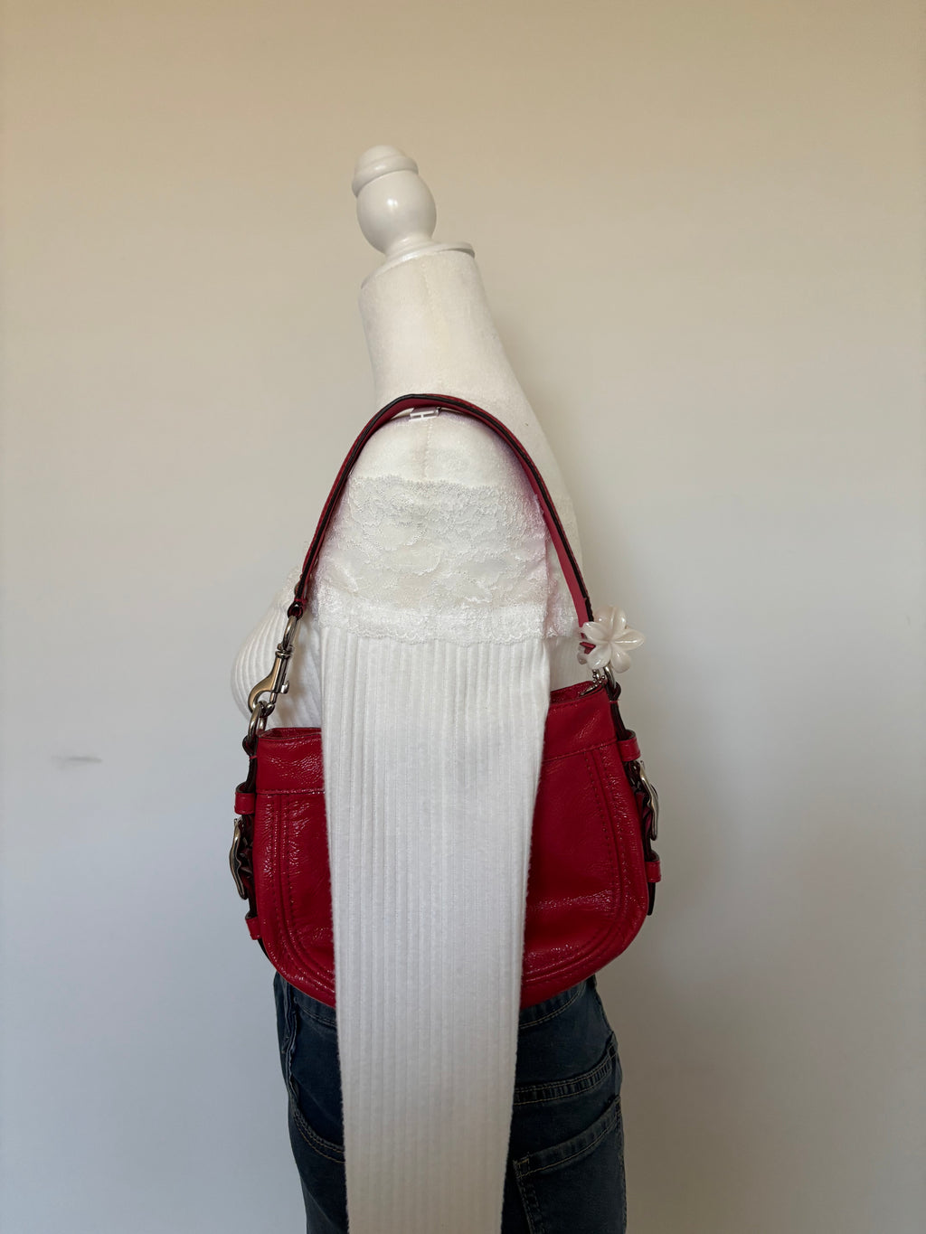 Y2K Coach Mini Zoe Red Patent Leather