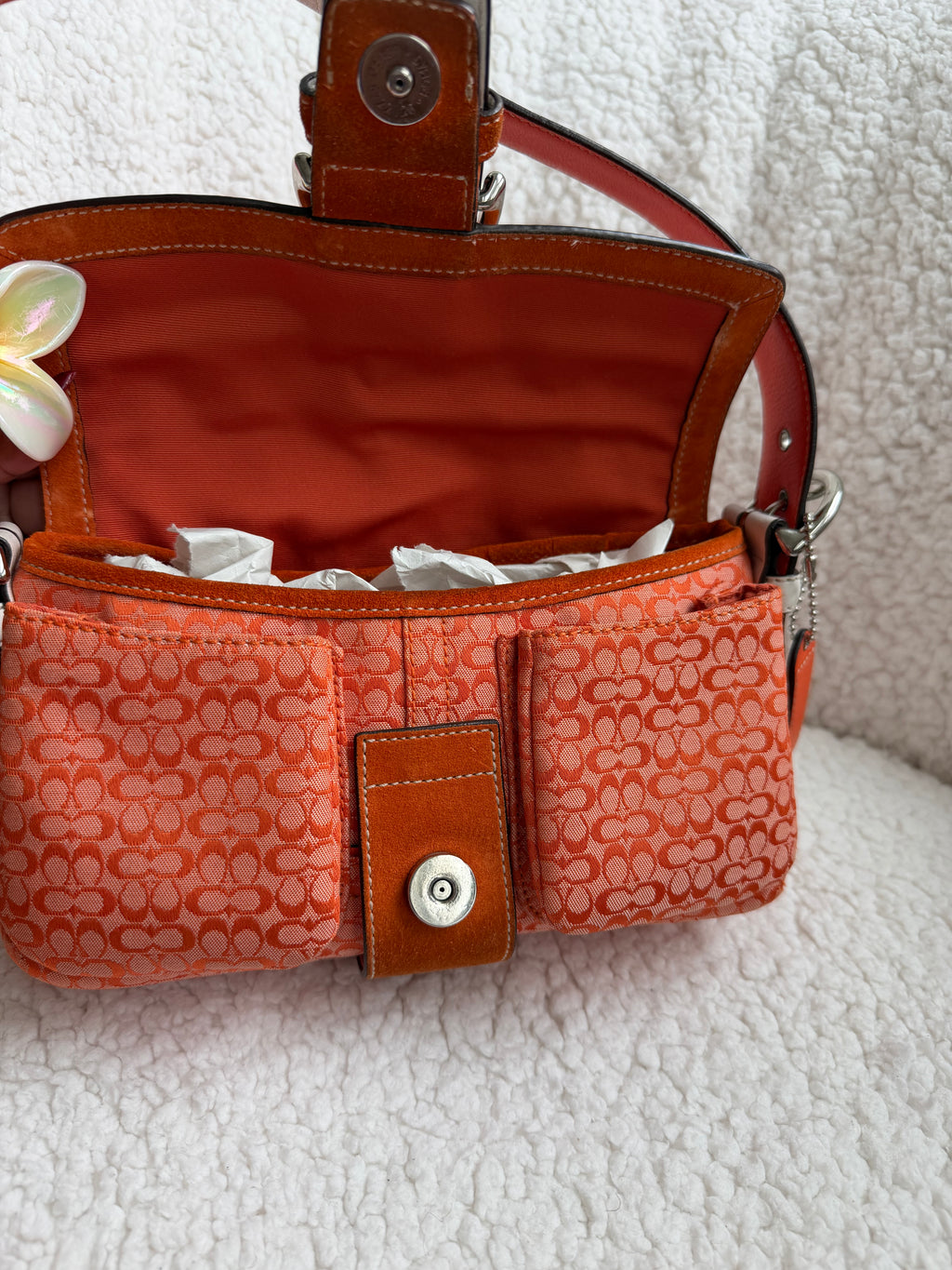 Coach Mini Two Pocket Soho Orange