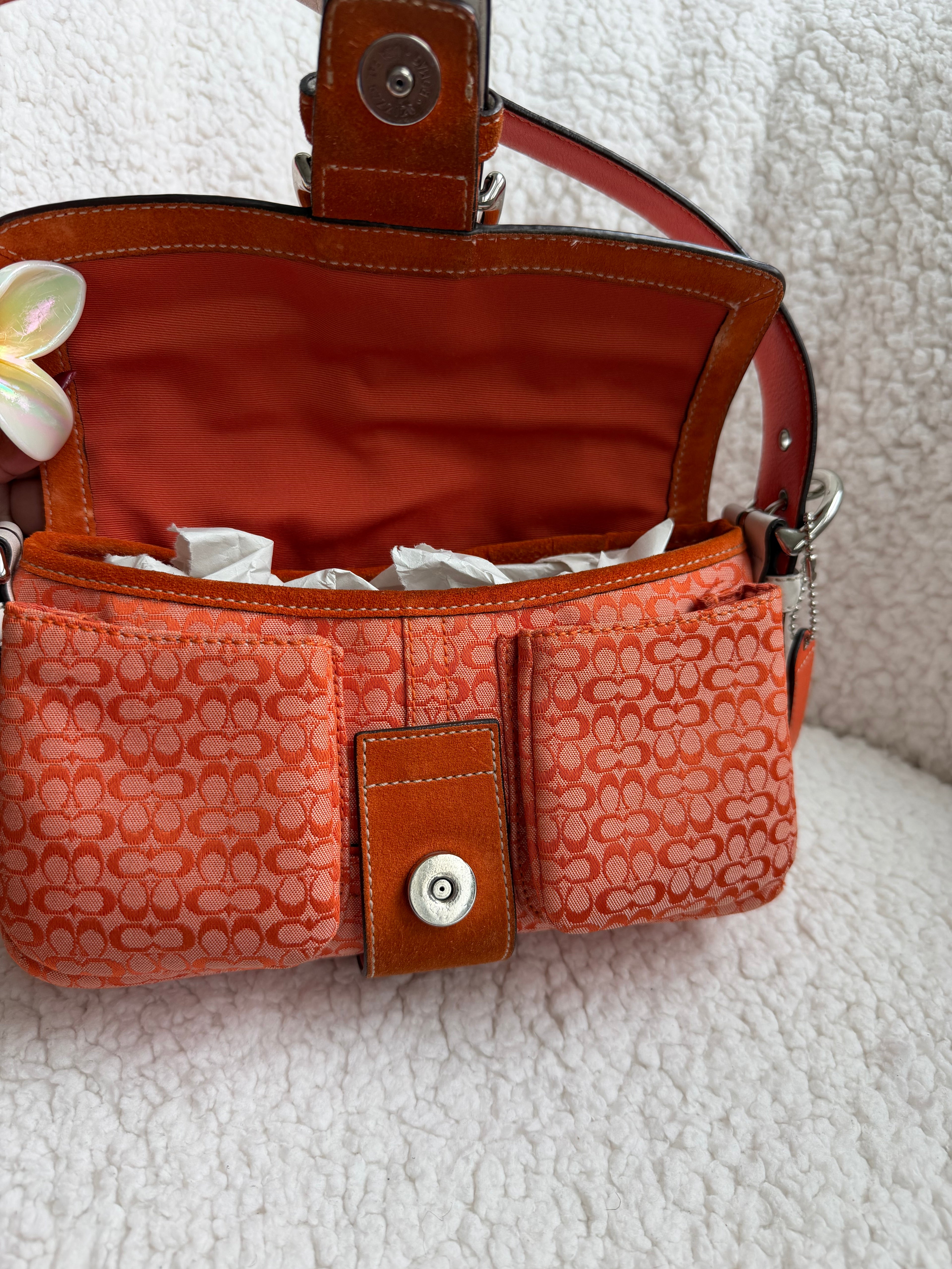 Coach Mini Two Pocket Soho Orange