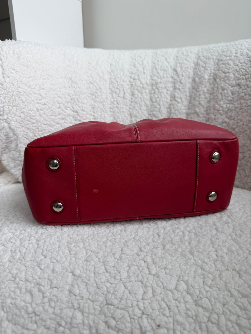 Coach Red Leather Tote