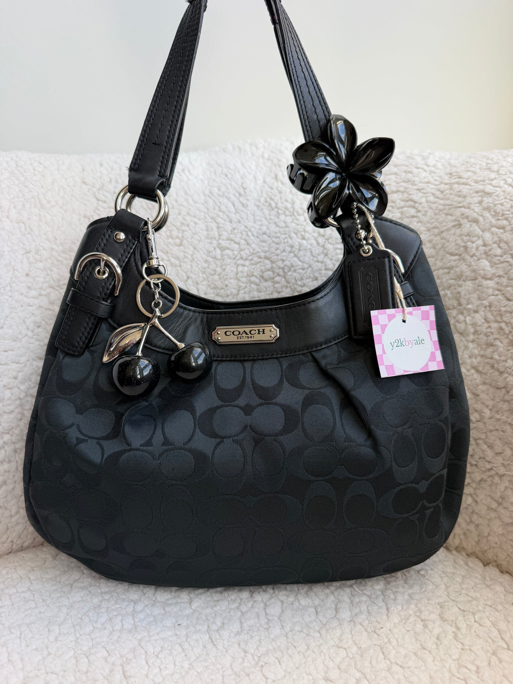 Coach Black Signature Shoulder Bag