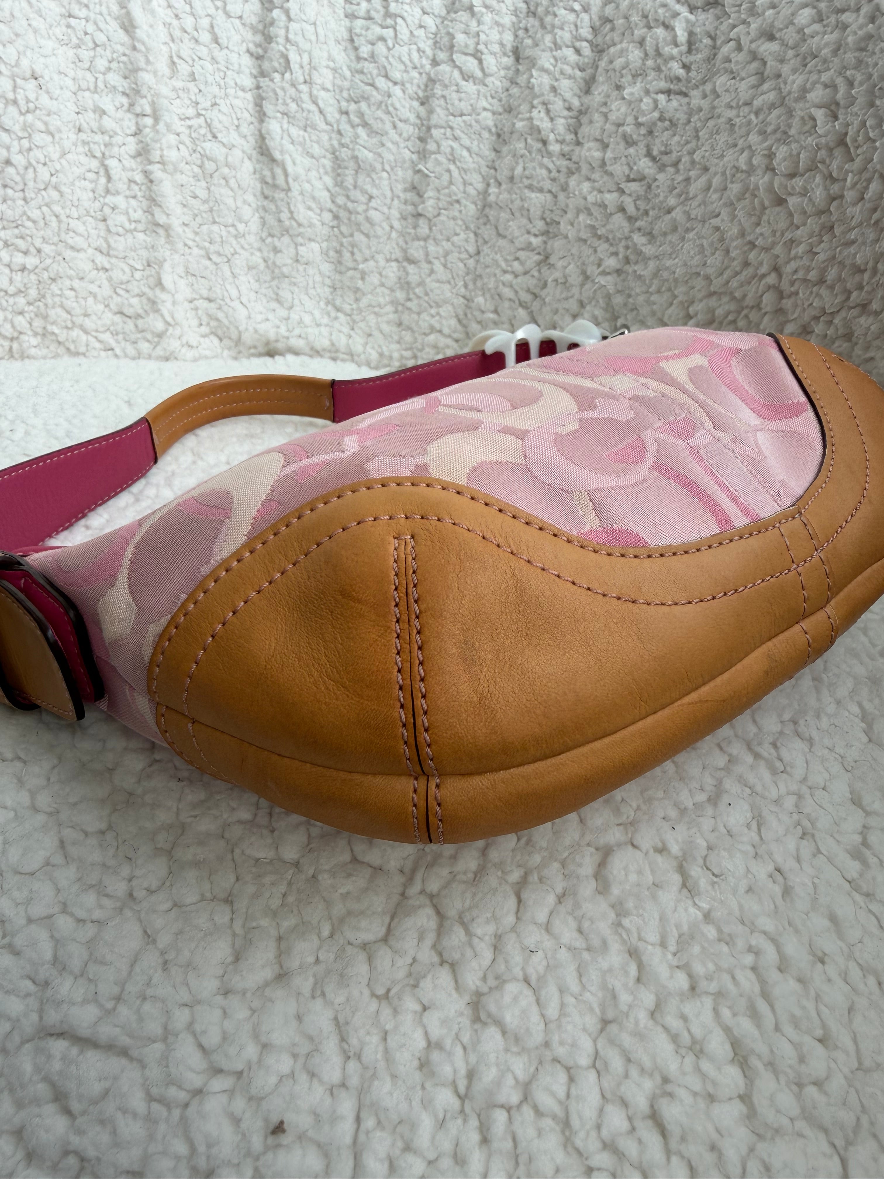 Coach Pink Optic Mini Hobo