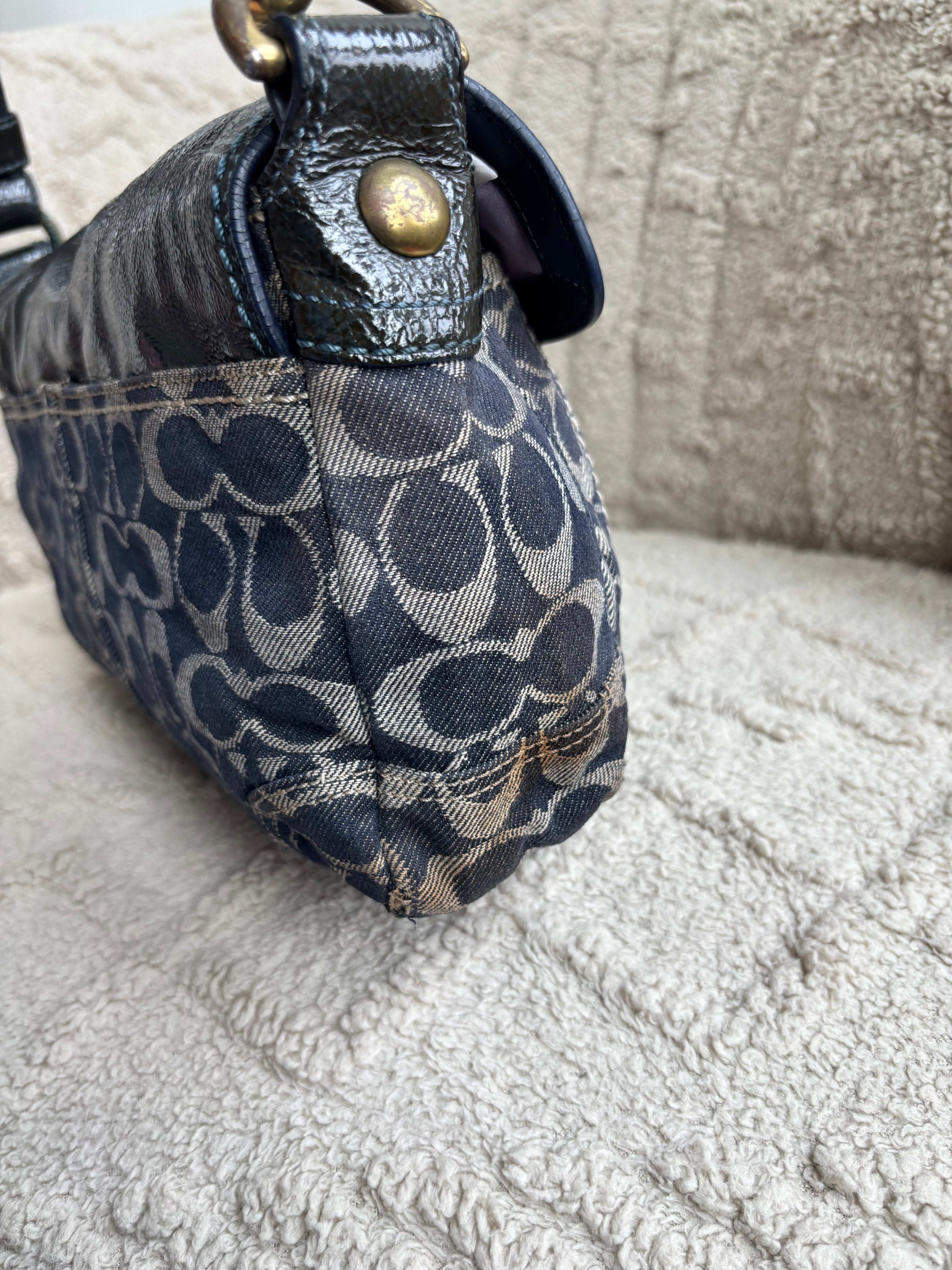 Y2K Coach Denim Soho Shoulder Bag