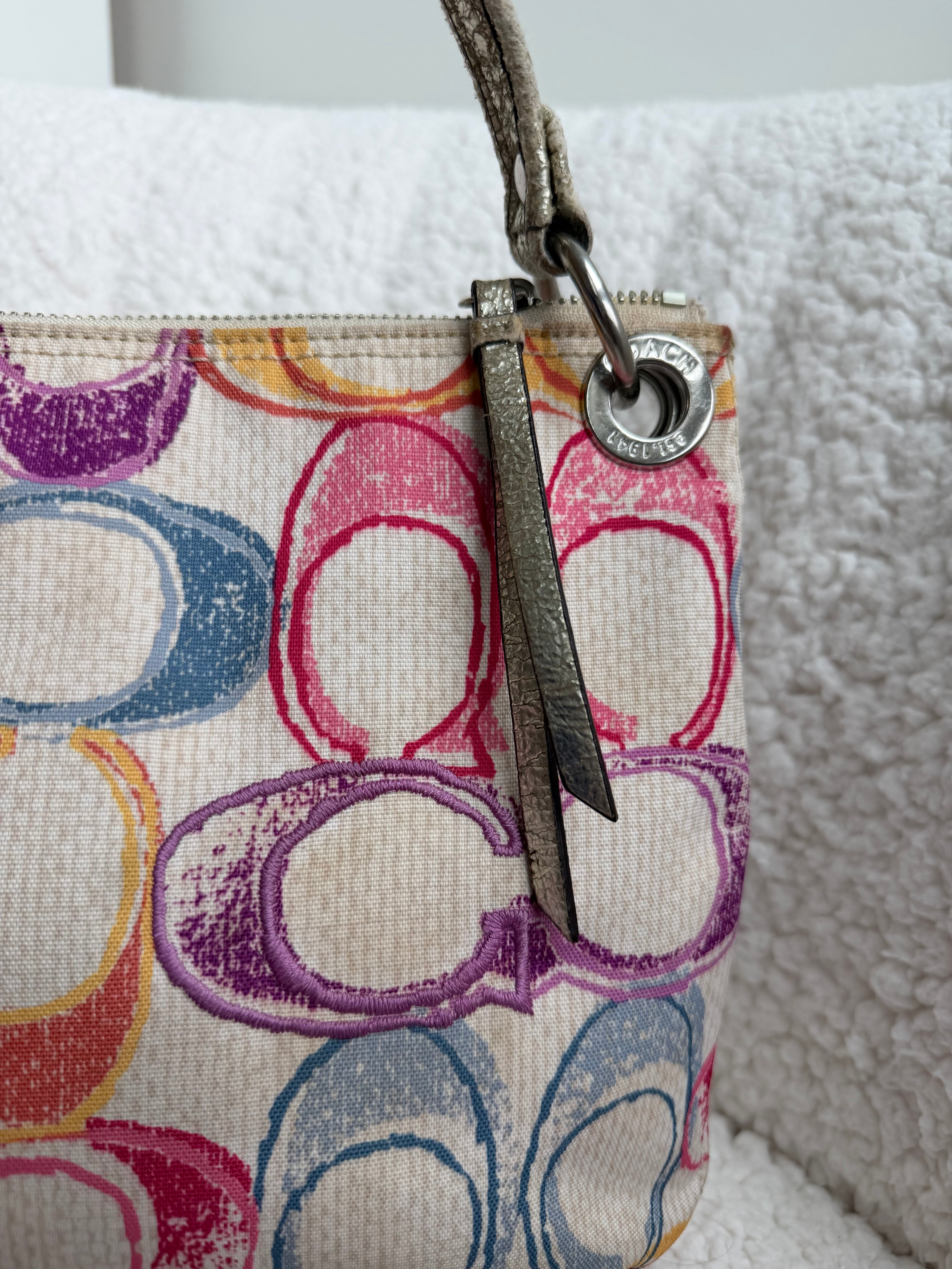 Coach Two Pocket Multicolor Bag
