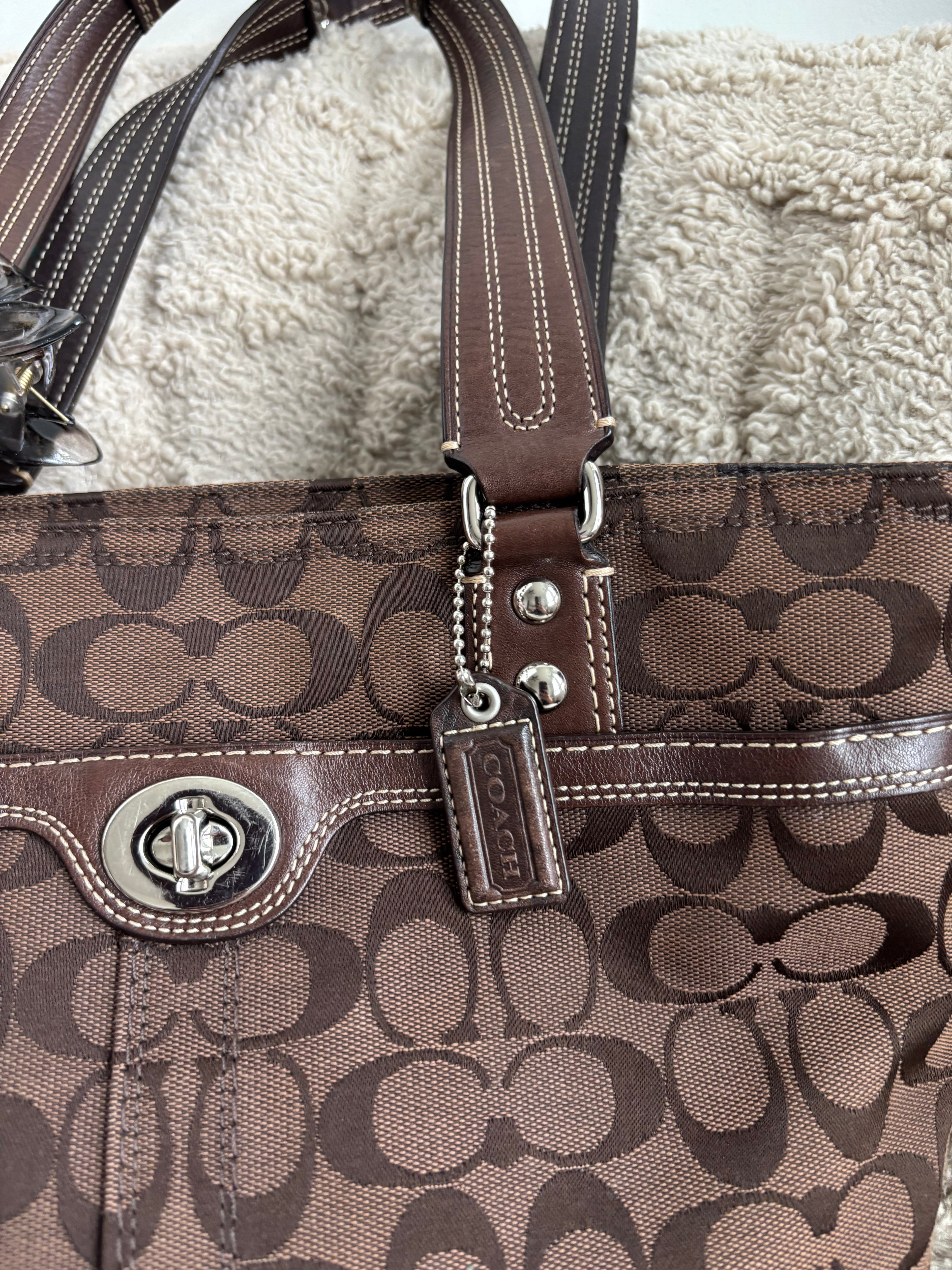 Y2K Coach Chocolate Brown Tote Bag