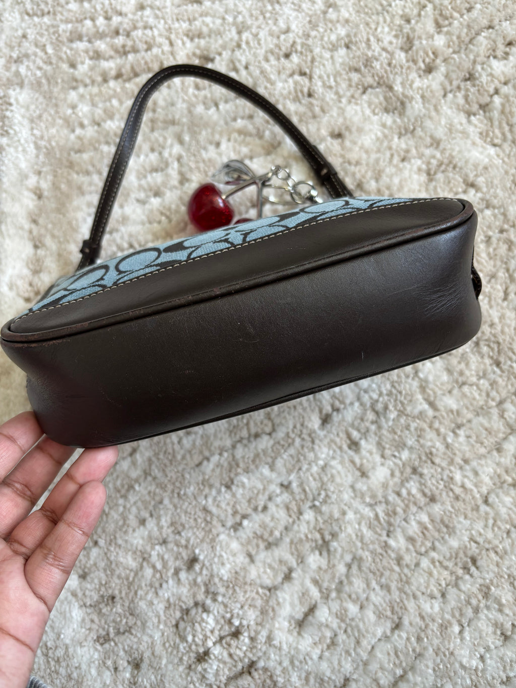 Coach Demi Bag Blue Denim Signature