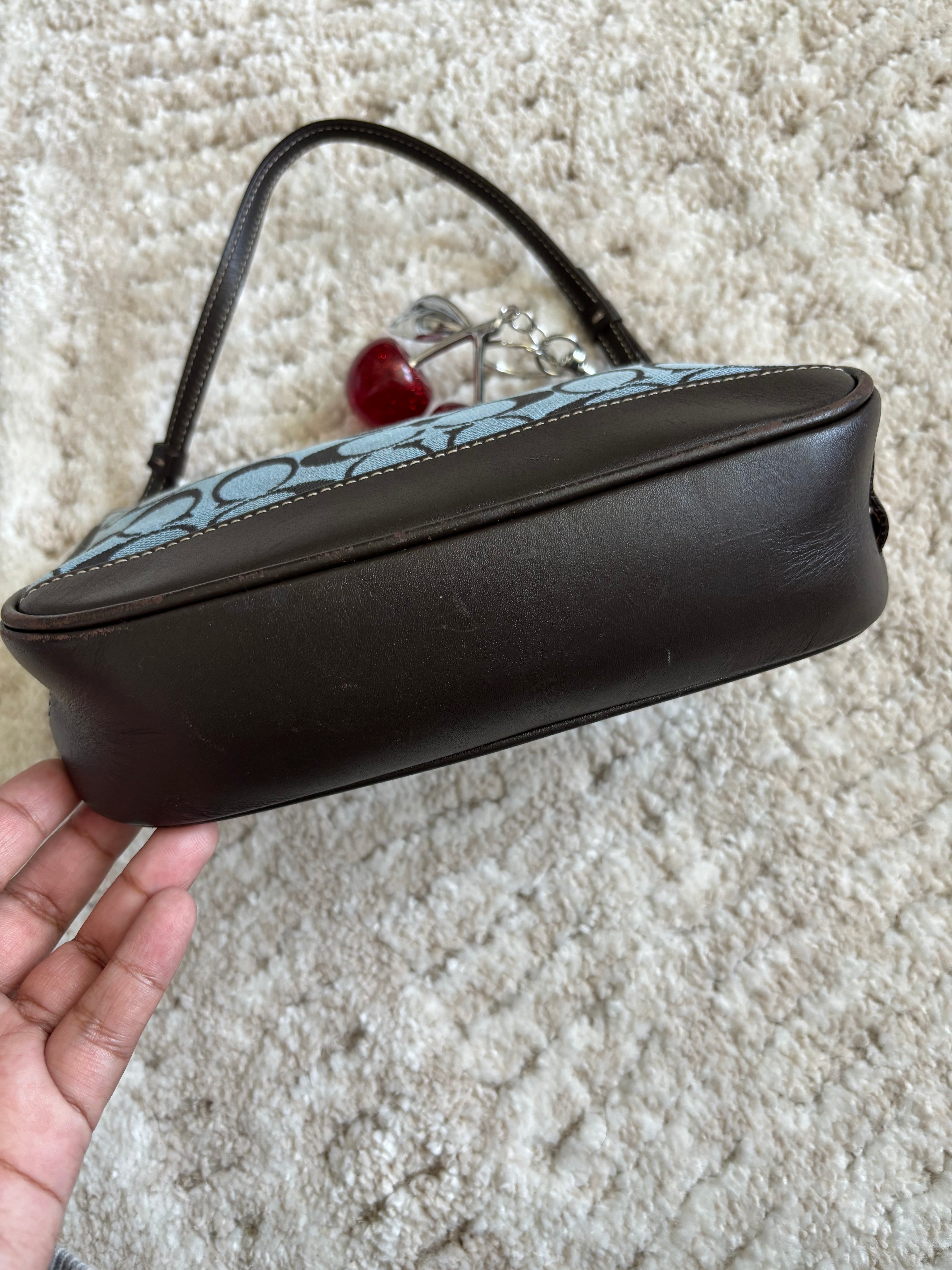 Coach Demi Bag Blue Denim Signature