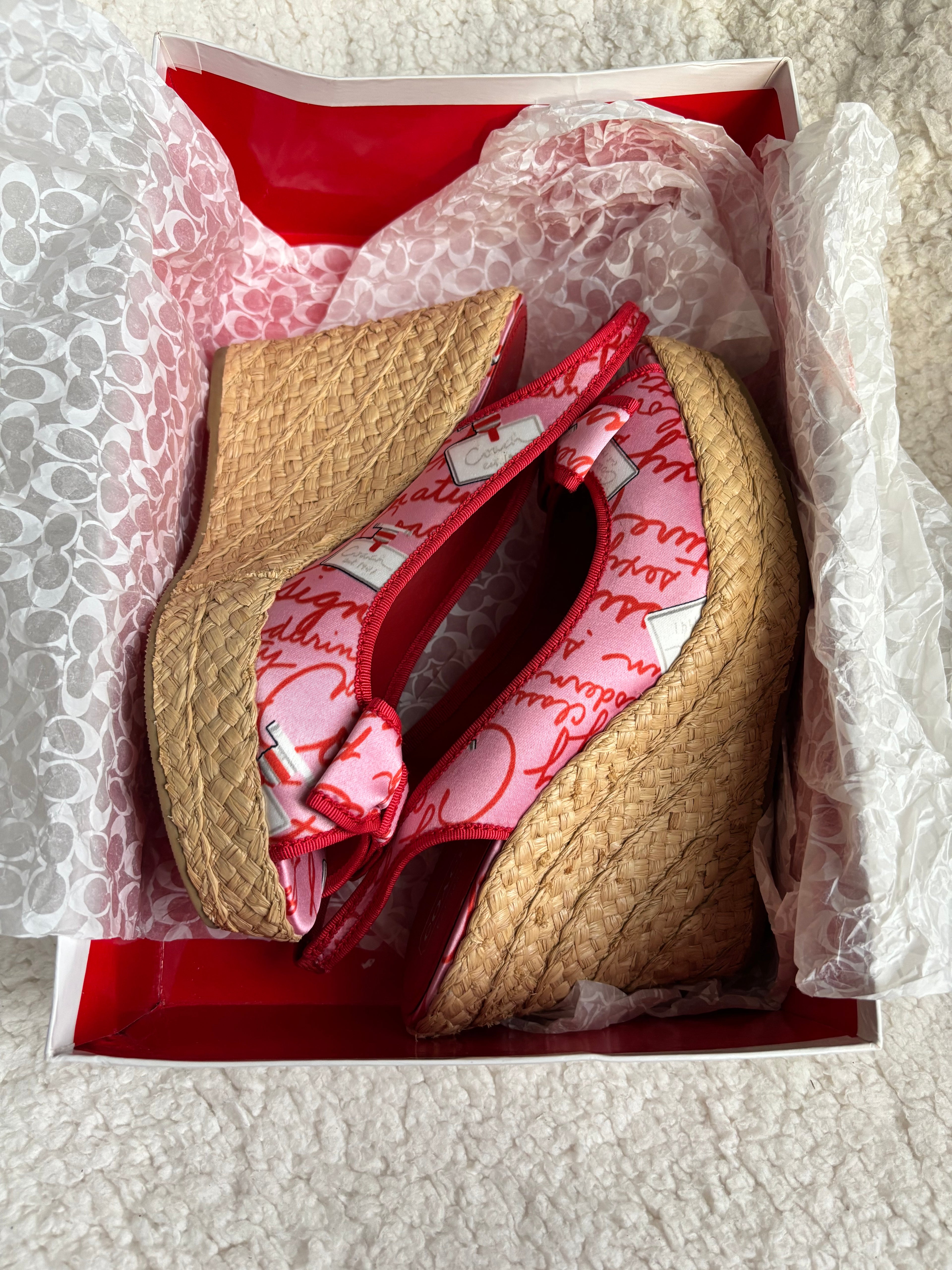 Y2K Coach Pink Wedges