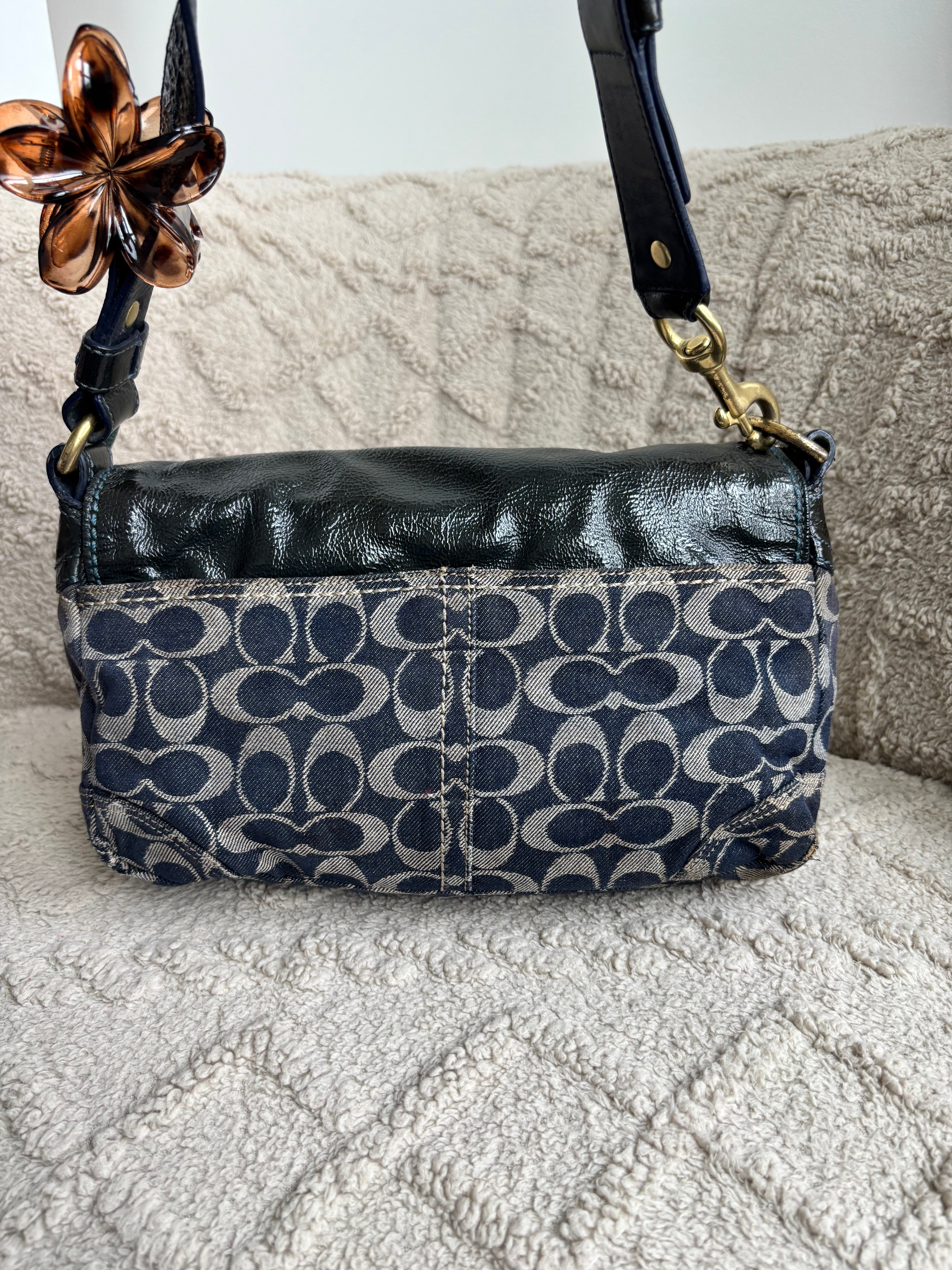 Y2K Coach Denim Soho Shoulder Bag