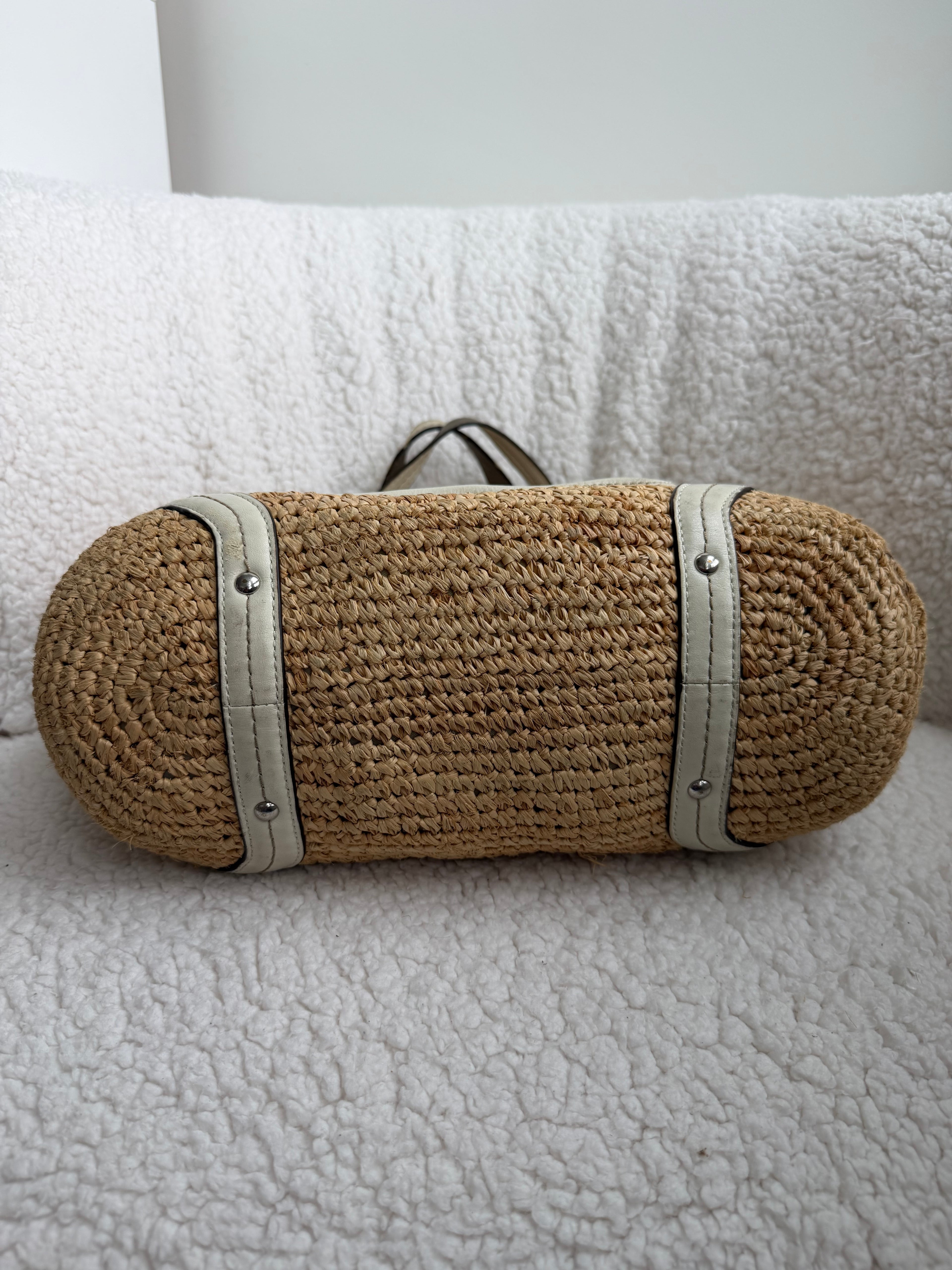 Coach Woven Tote Shoulder Bag