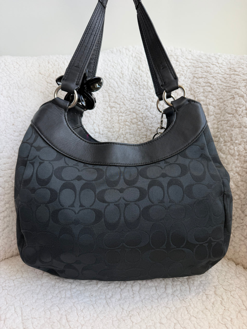 Coach Black Signature Shoulder Bag