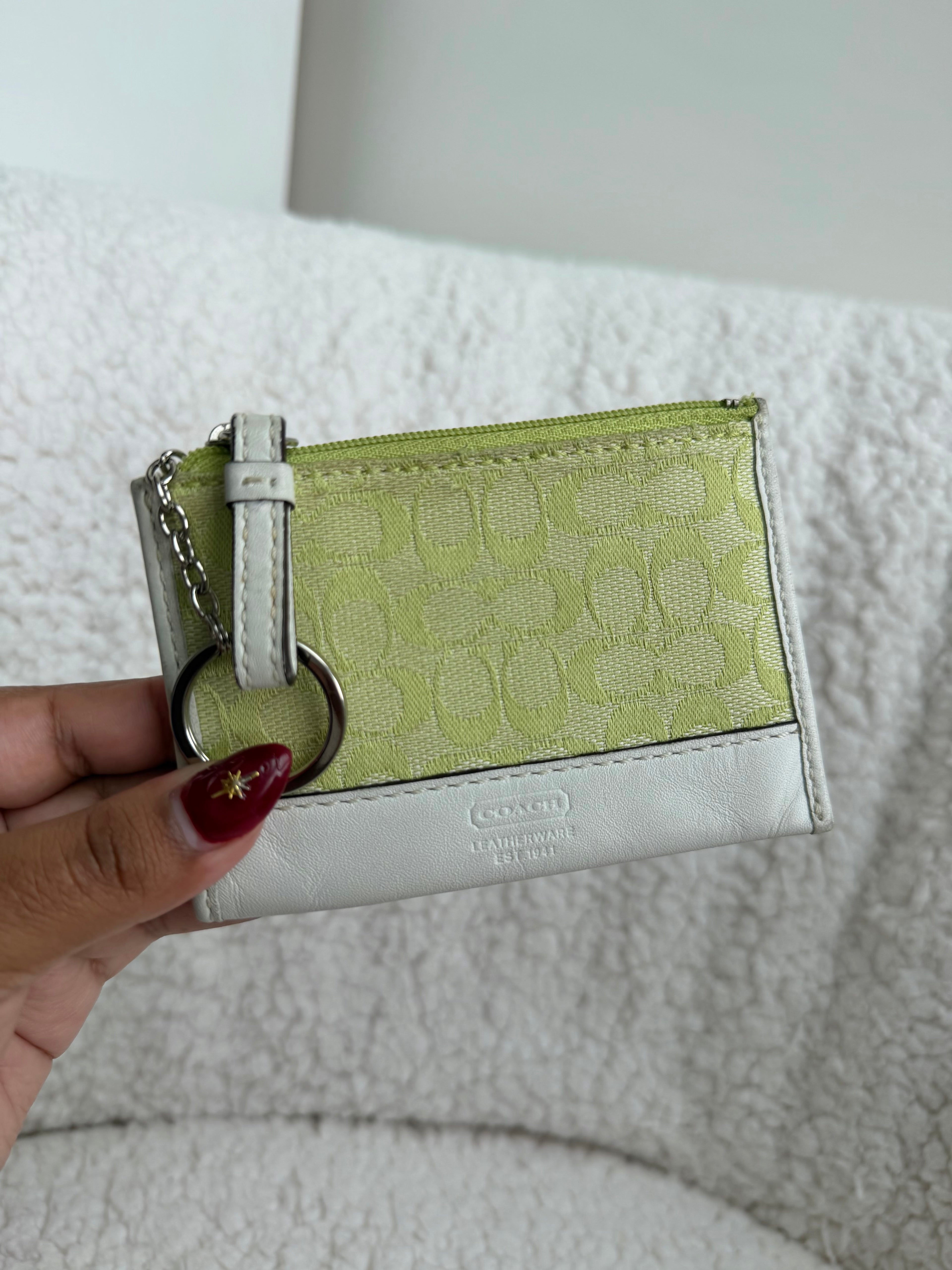 Coach Lime Green Cardholder