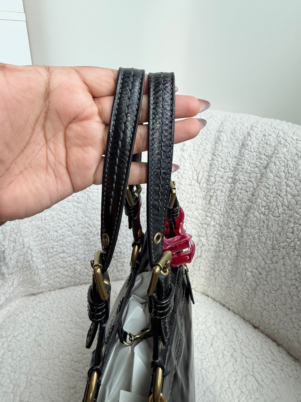 Coach Black Patent Leather Tote