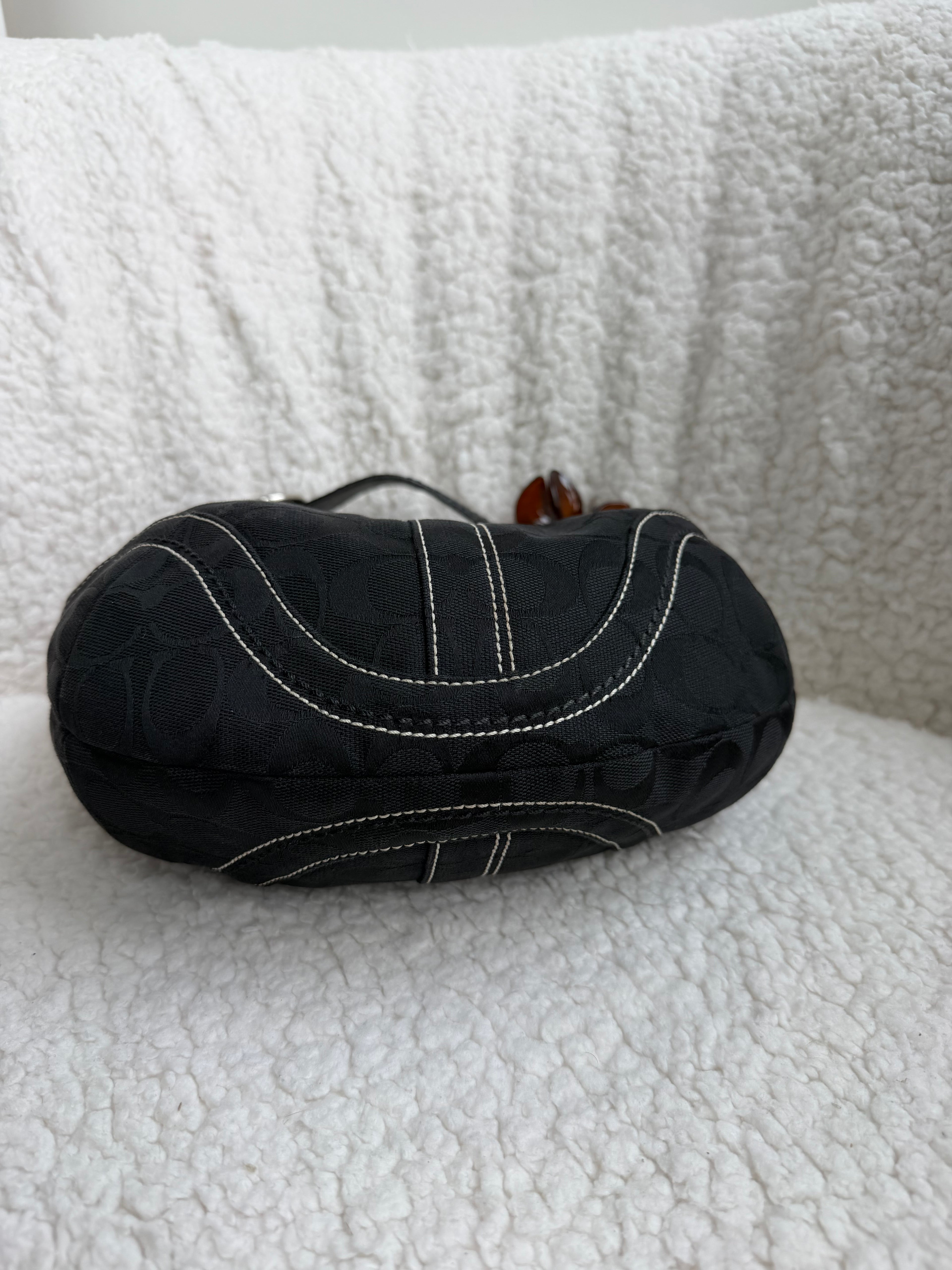 Coach Signature Black Mini Hobo