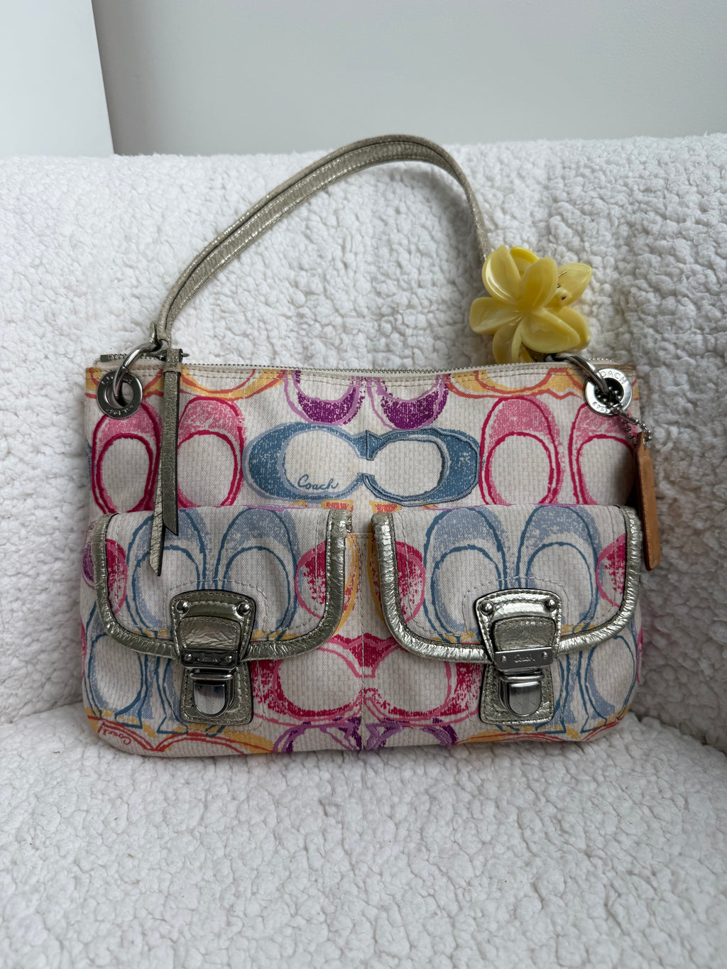 Coach Two Pocket Multicolor Bag