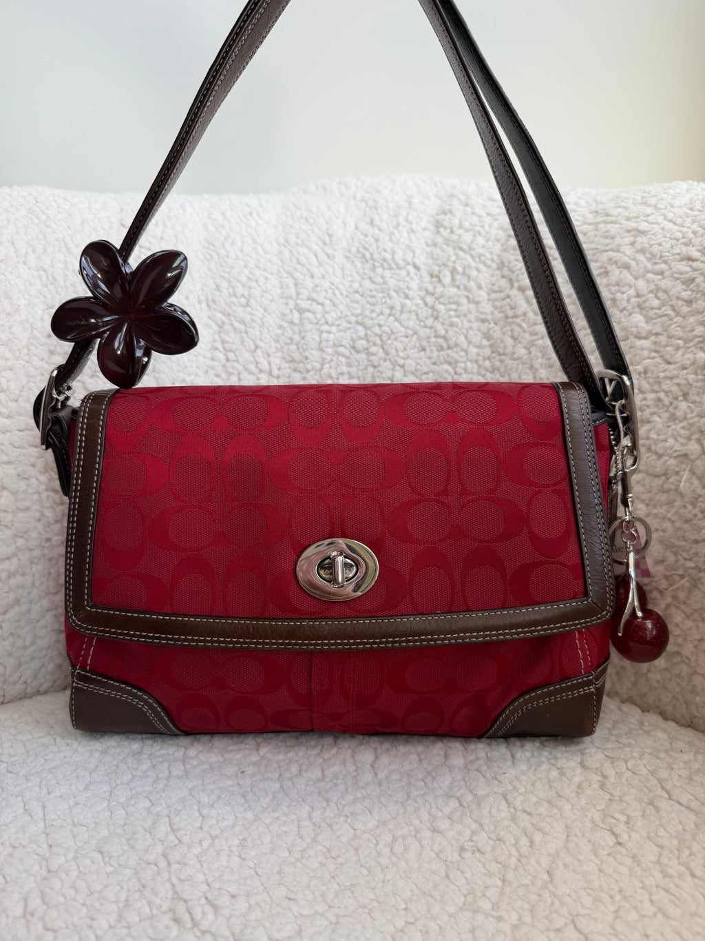Coach Red Hampton Shoulder Bag