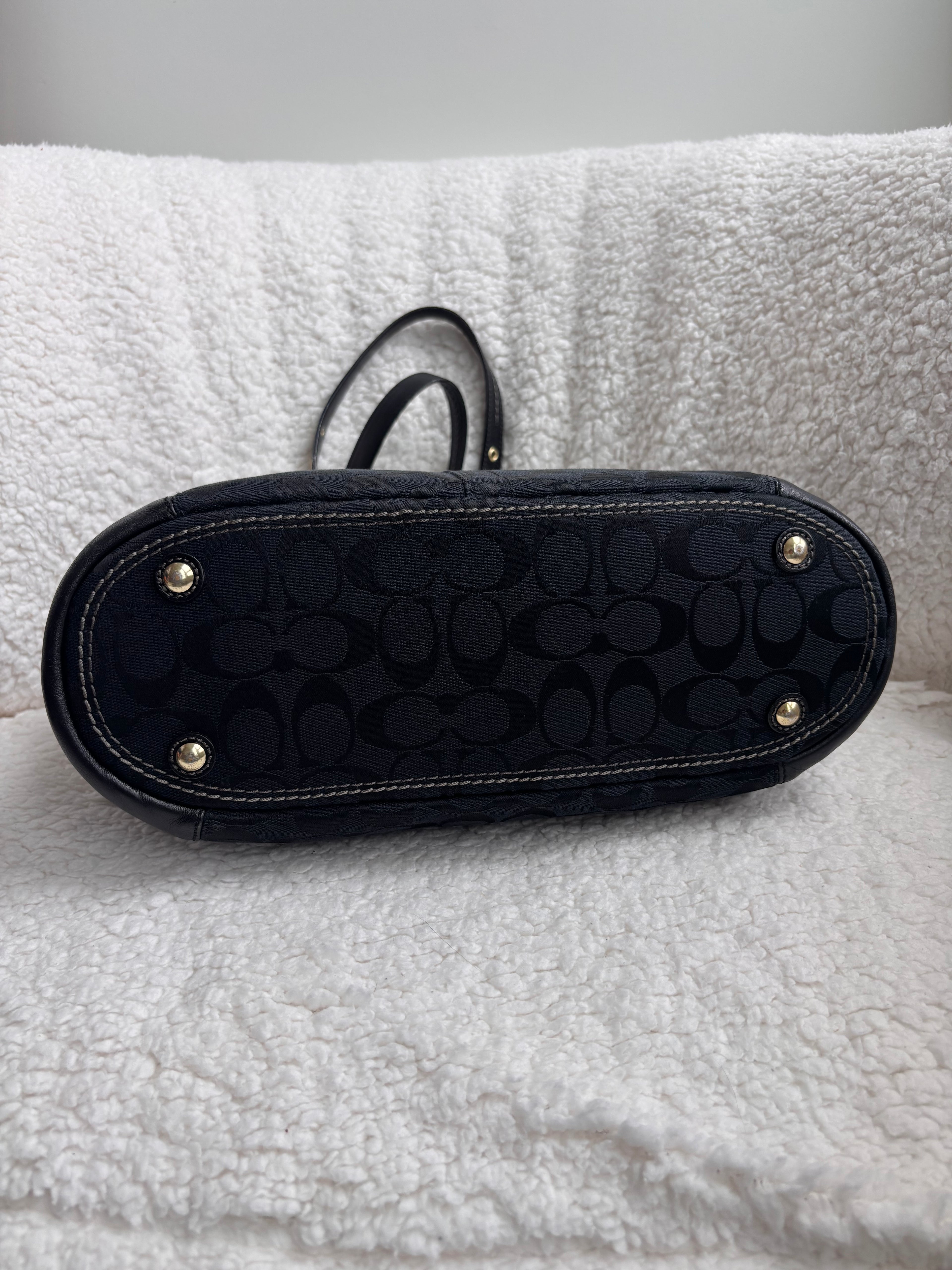 Coach Black Signature Tote