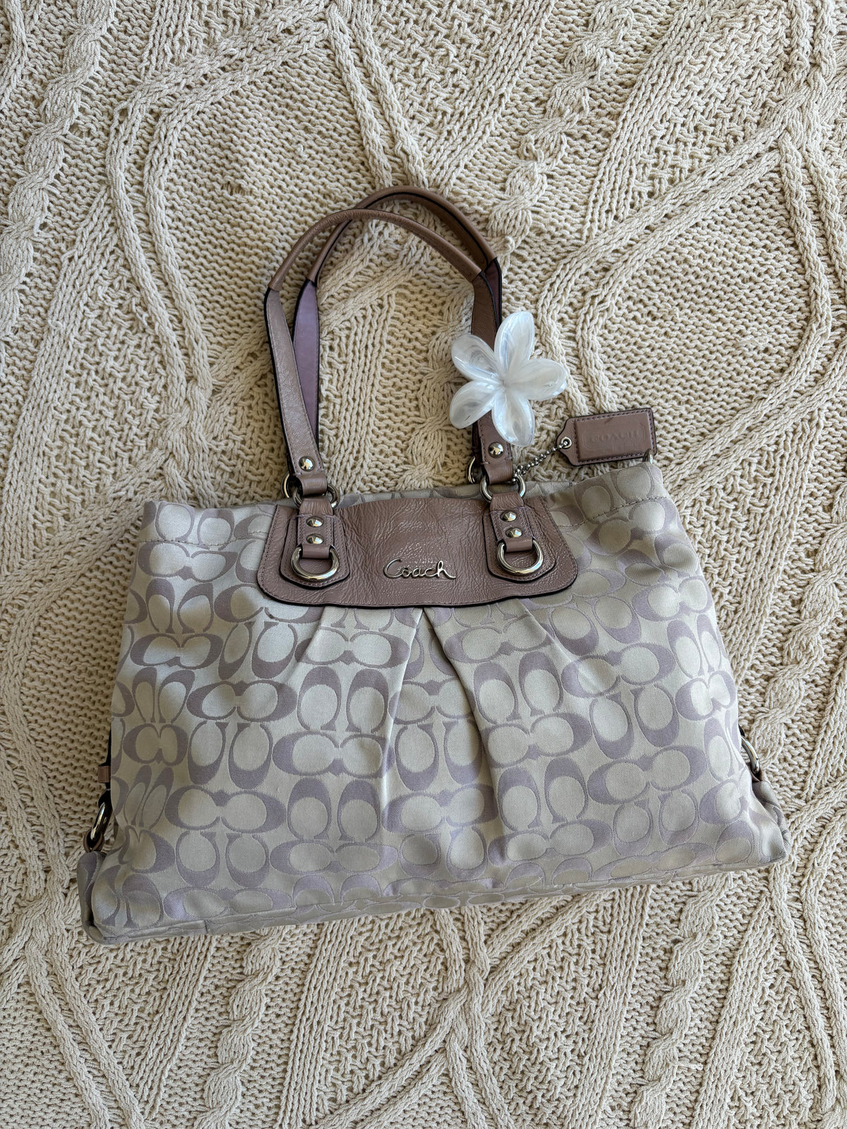 Coach Caryall Lavender Shoulder Bag