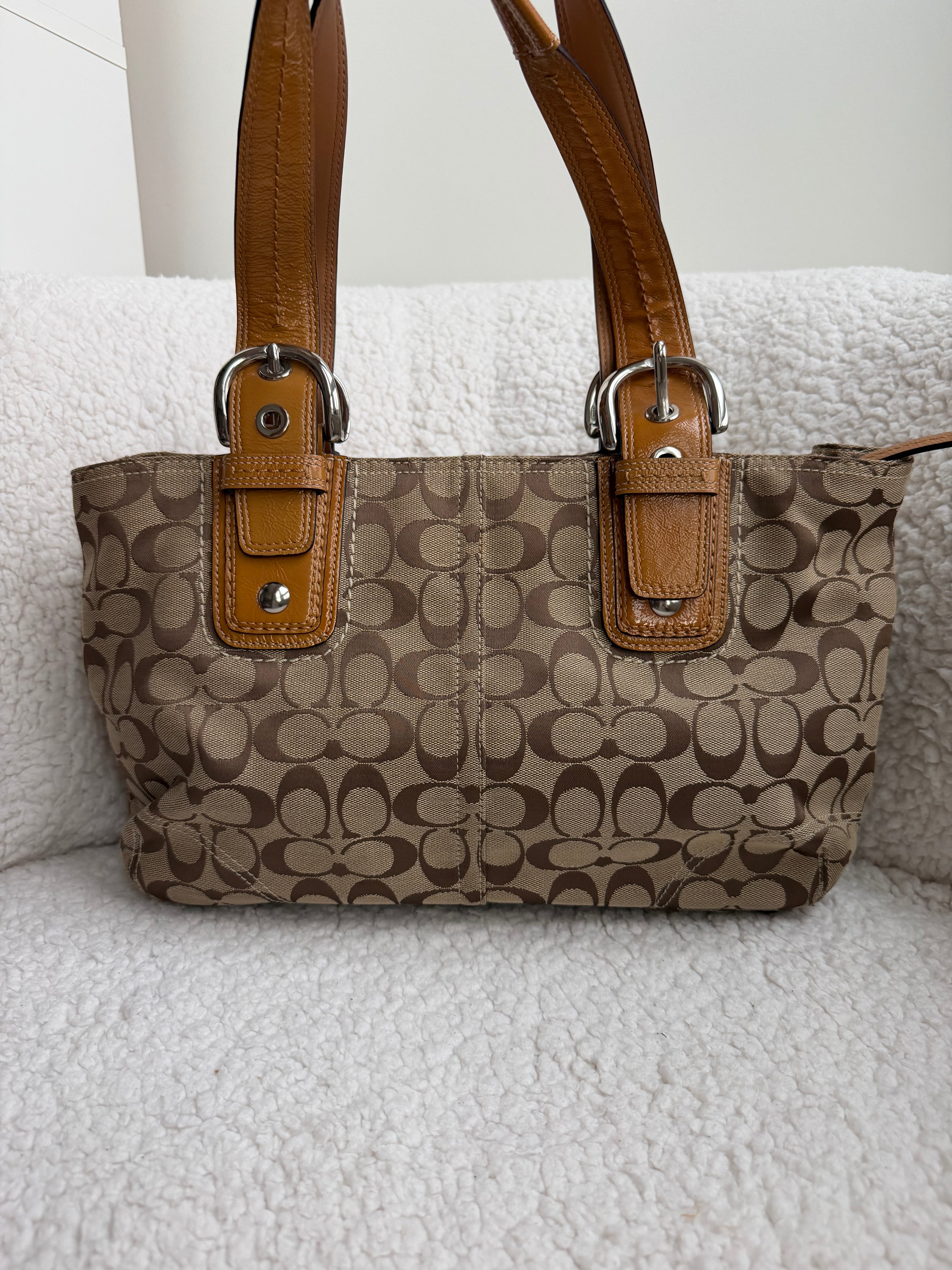 Coach Brown Signature Shoulder Bag