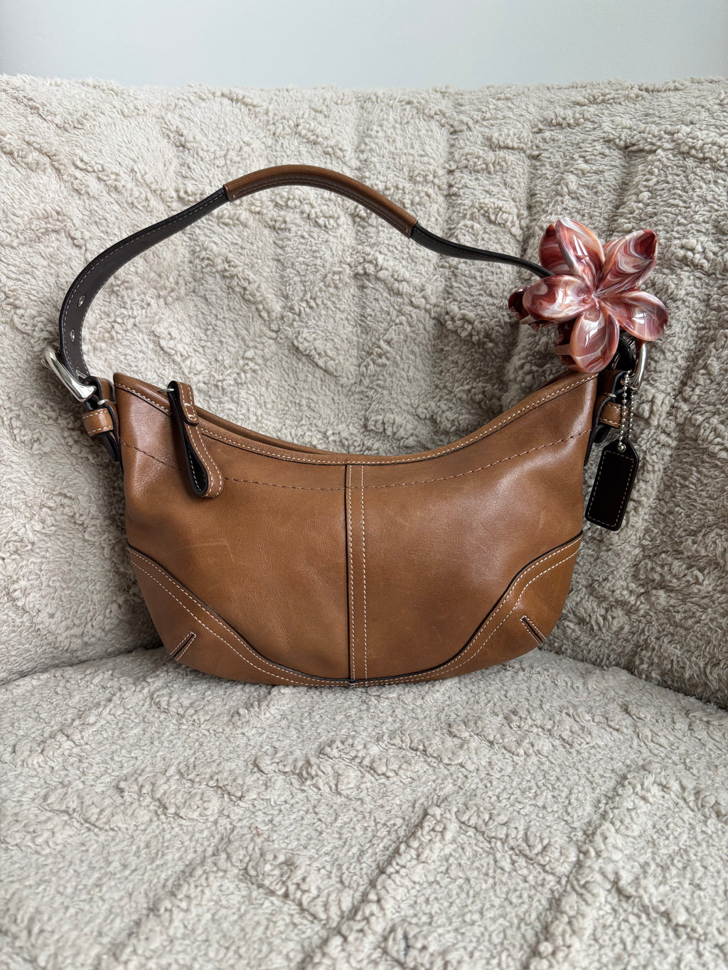 Coach Brown Leather Mini Hobo