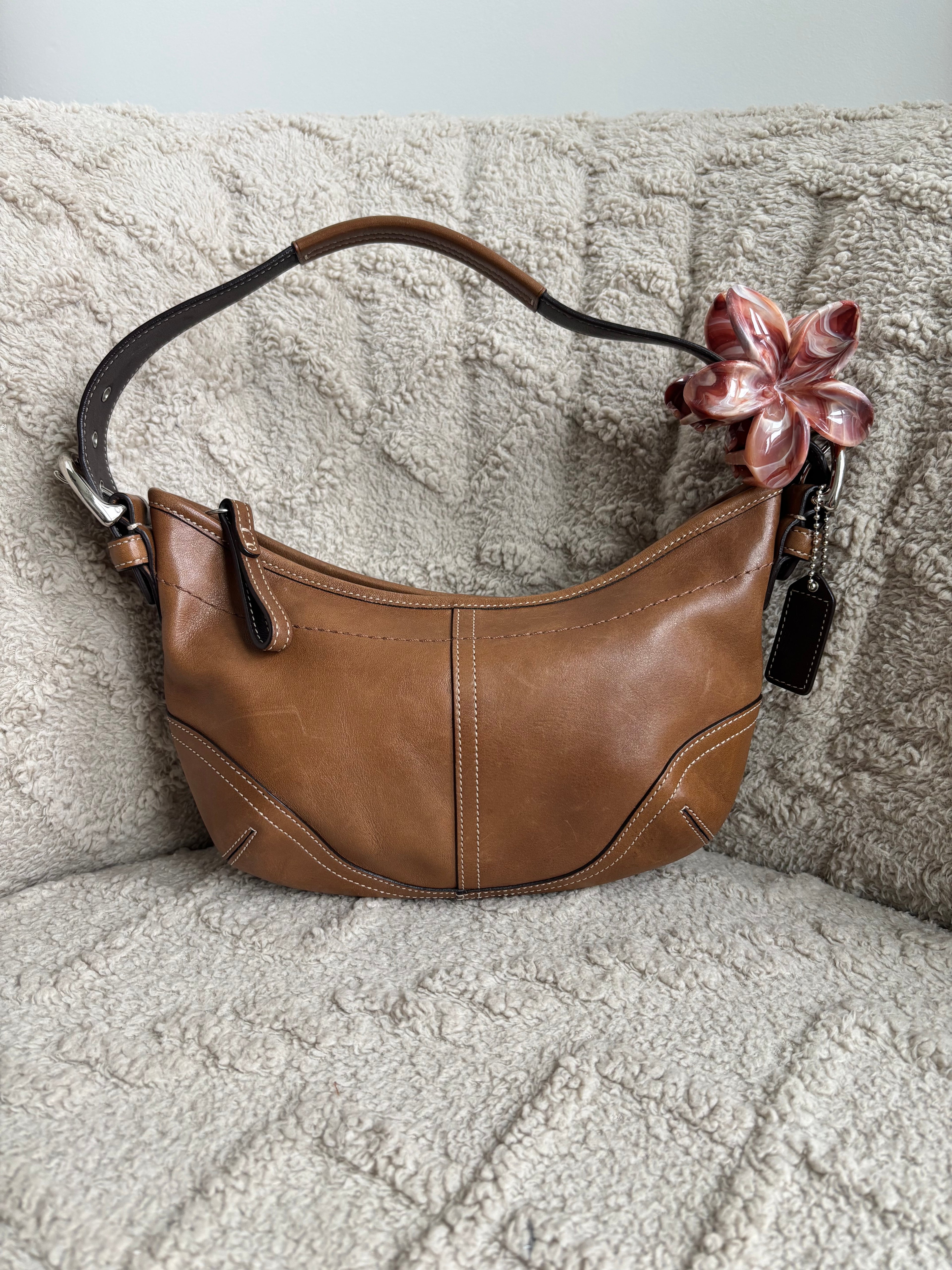 Coach Brown Leather Mini Hobo