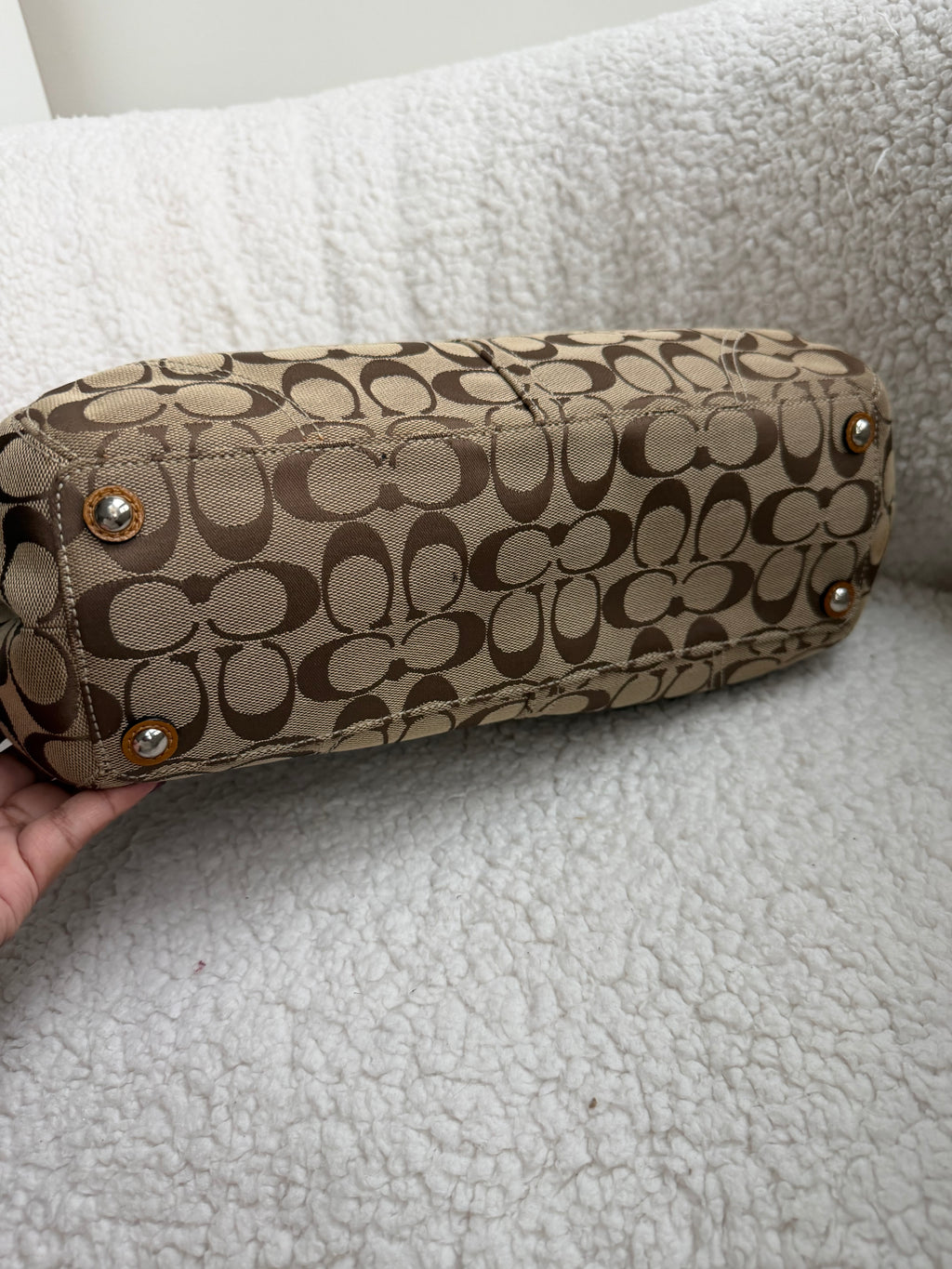 Coach Brown Signature Shoulder Bag
