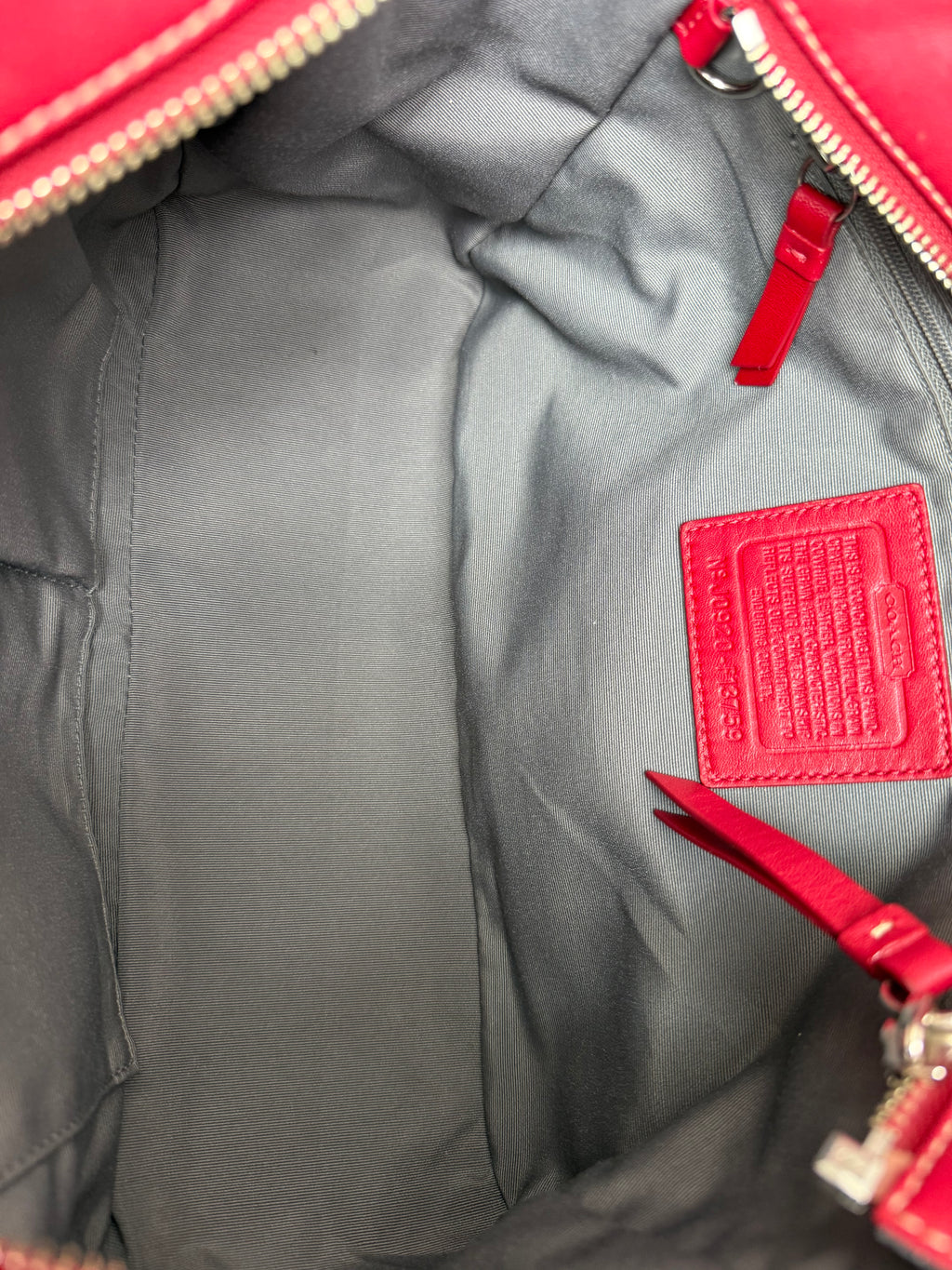 Coach Red Leather Tote