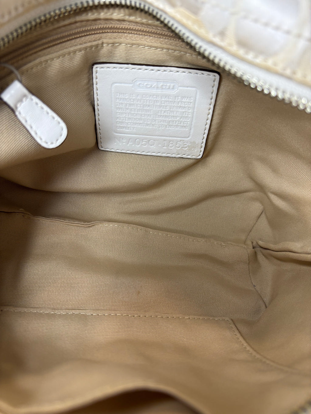 Coach White Optic Bag