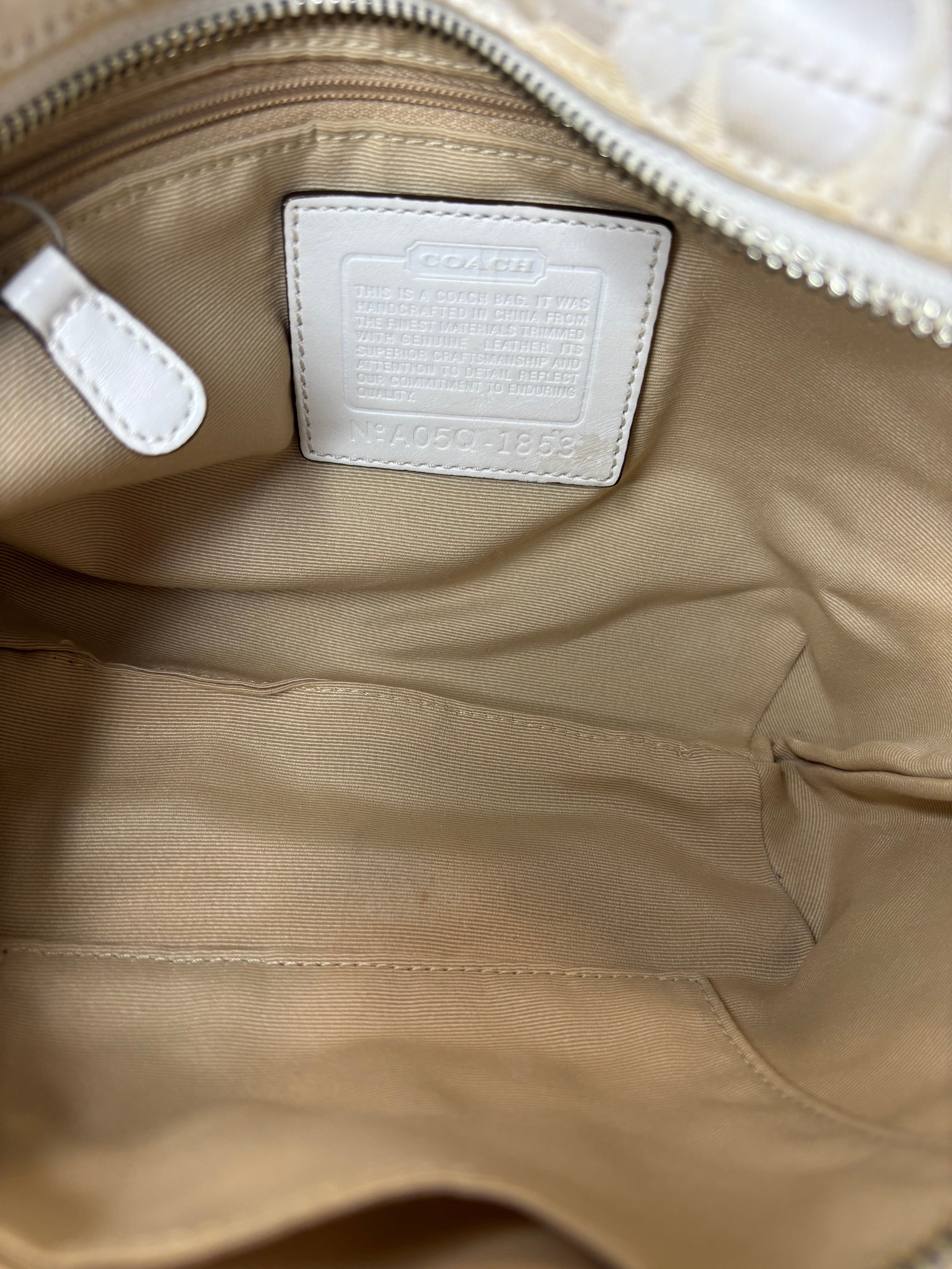 Coach White Optic Bag