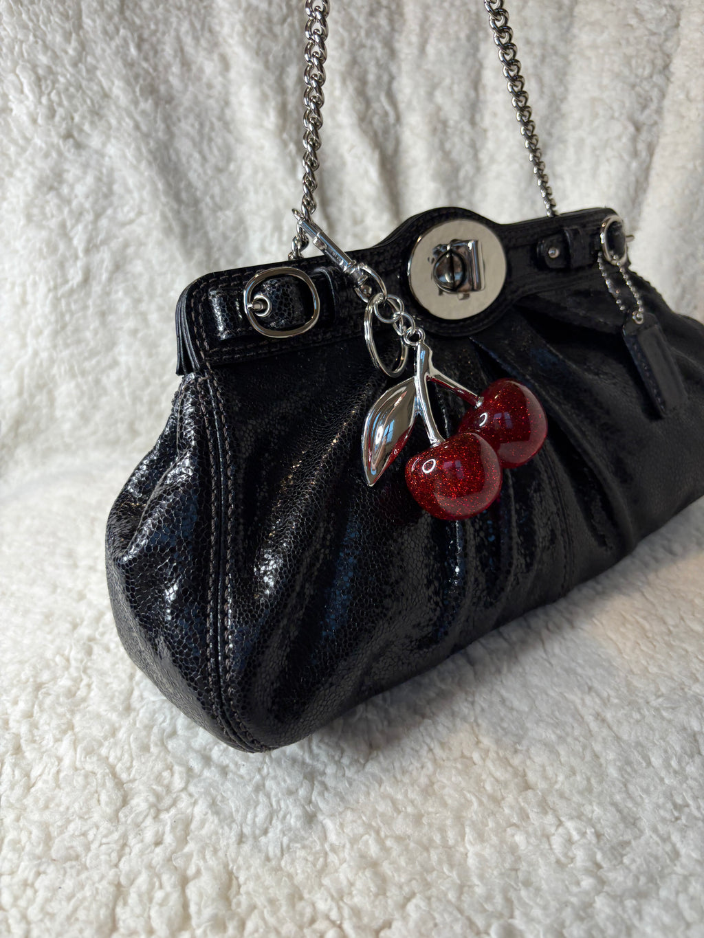 Y2K Coach Black Holiday Shoulder Bag