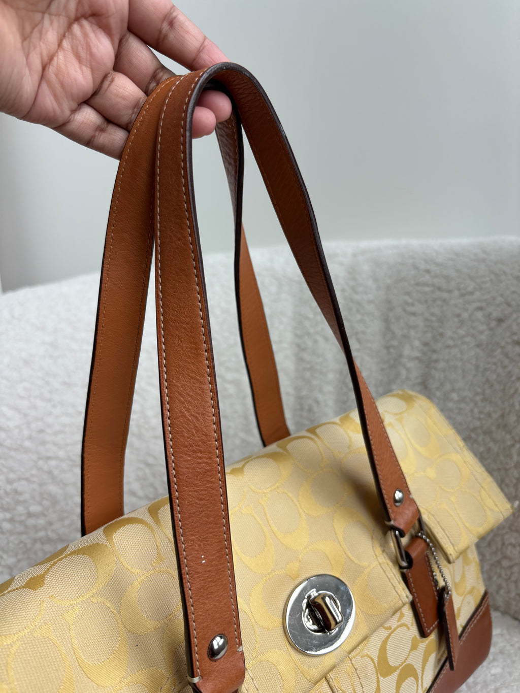 Coach Hampton Yellow Satchel
