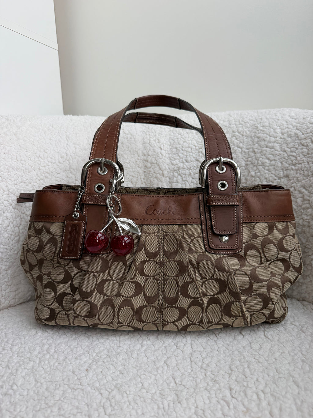 Coach Brown Signature Shoulder Bag
