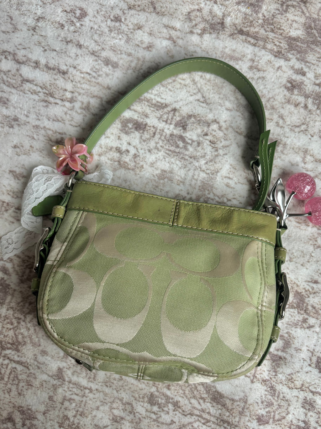 Y2K Coach Green Mini Zoe
