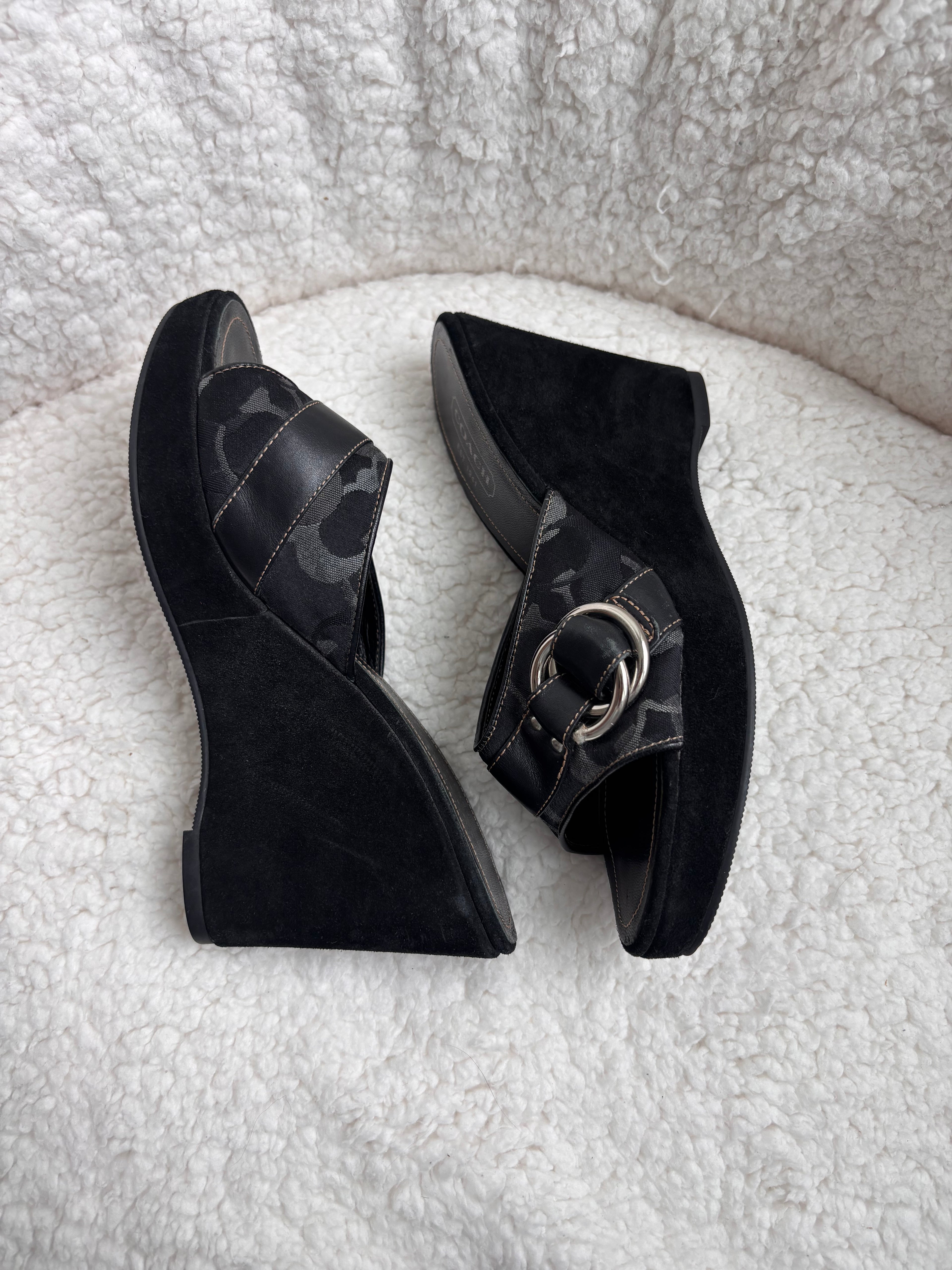 Coach Black Heels 7.5 W