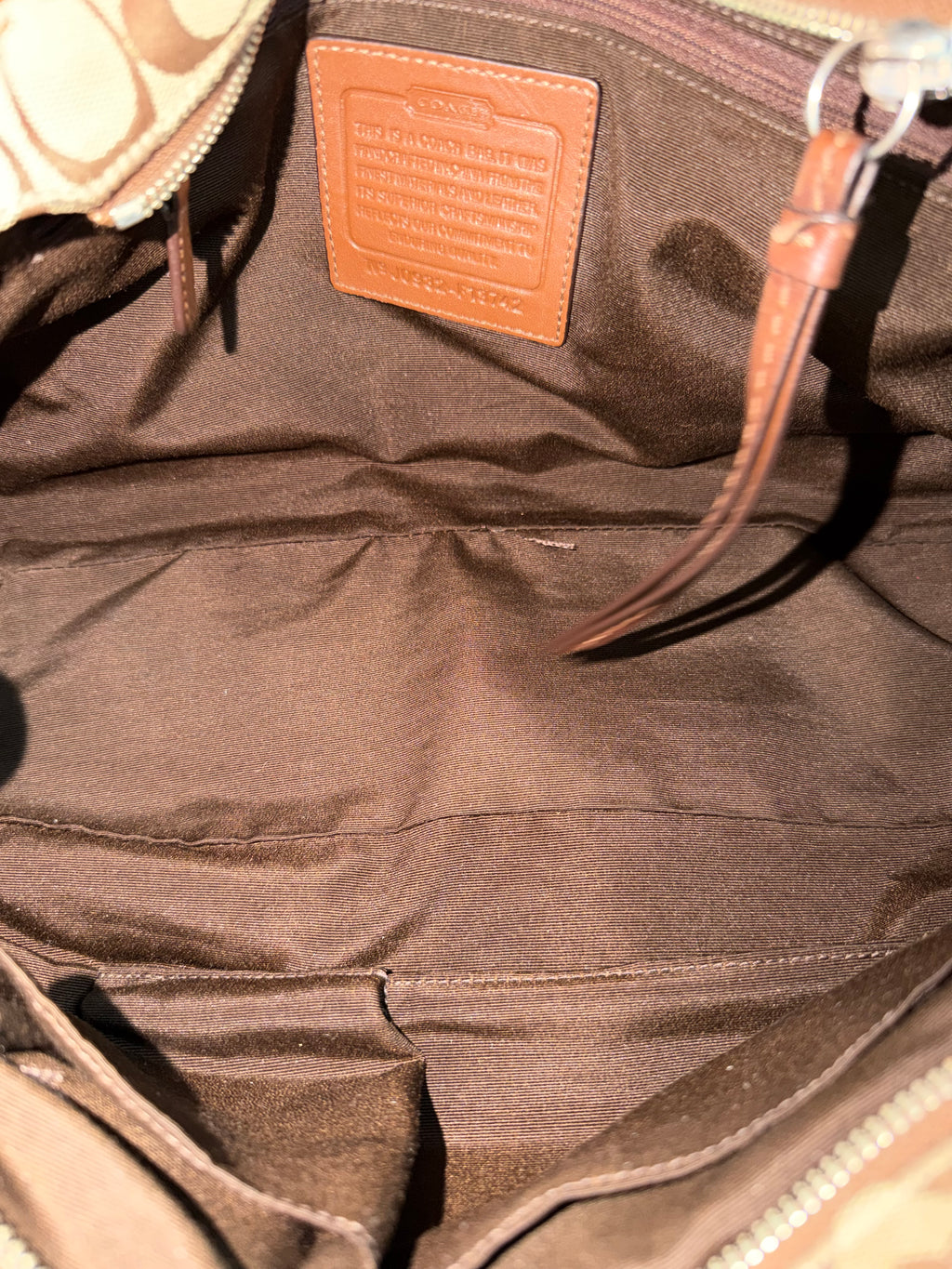 Coach Brown Signature Shoulder Bag