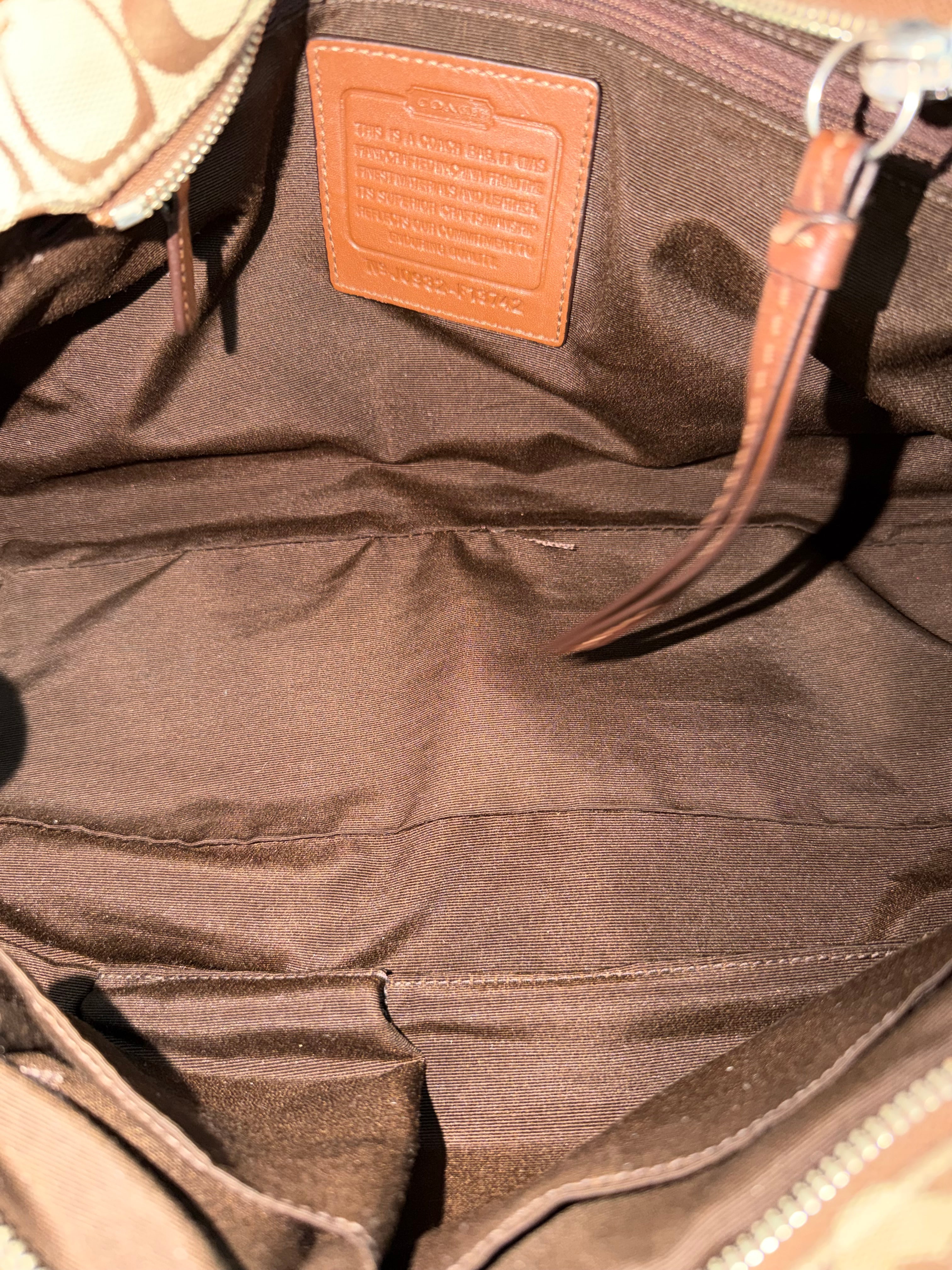 Coach Brown Signature Shoulder Bag