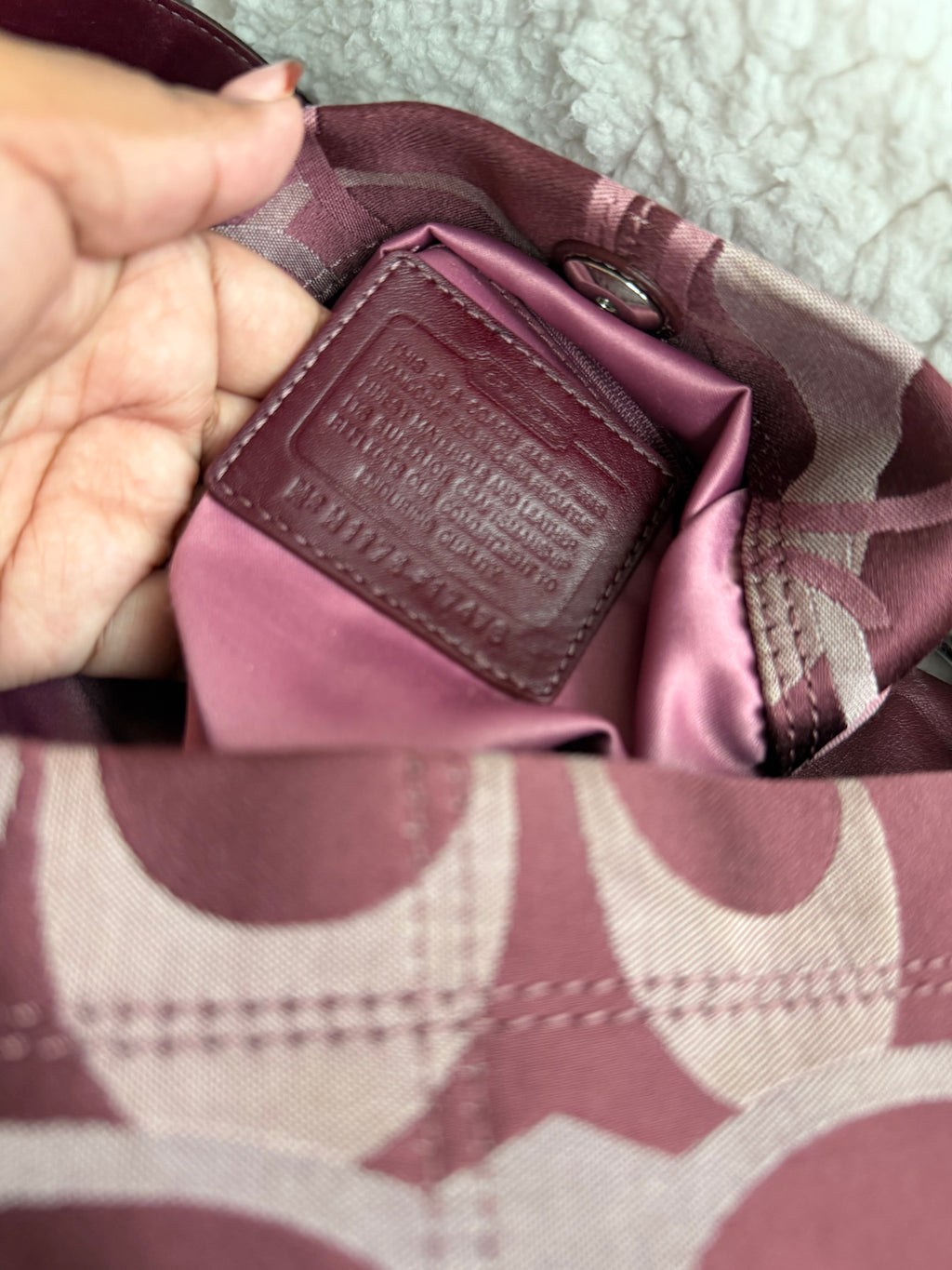 Coach Burgundy Large Tote