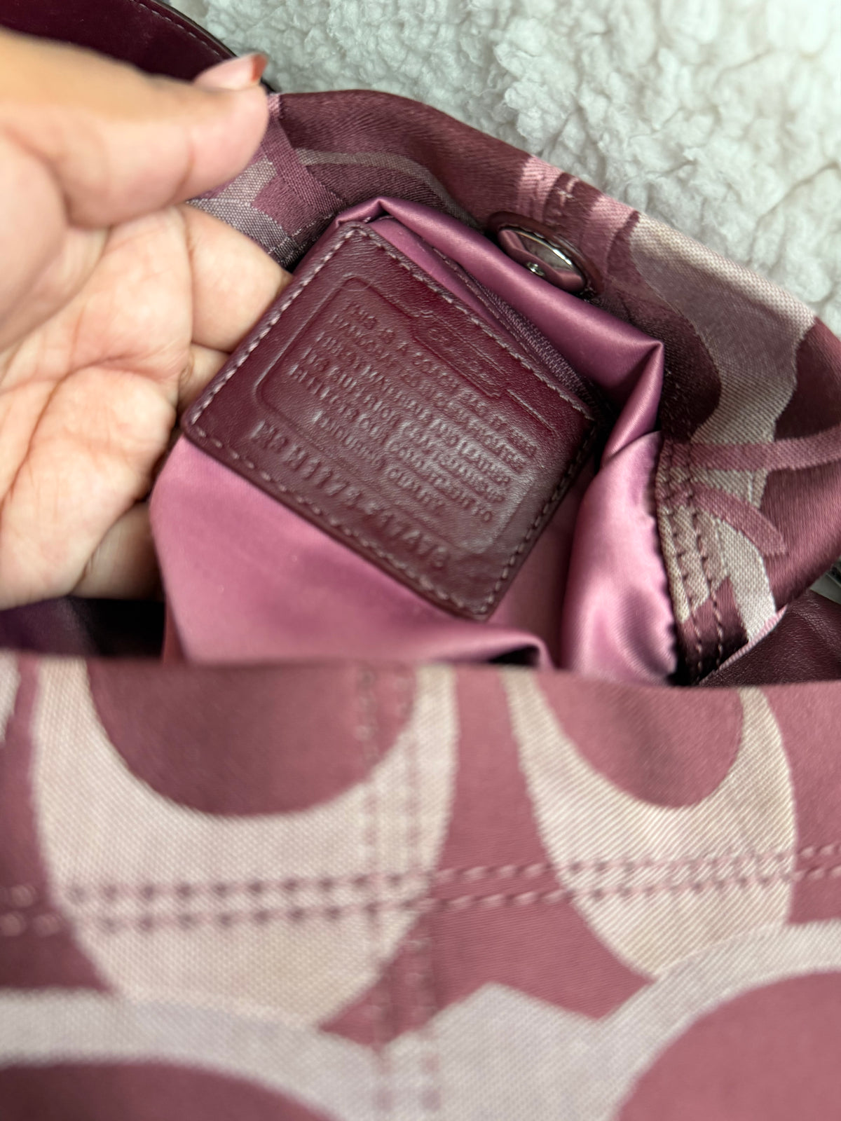 Coach Burgundy Large Tote