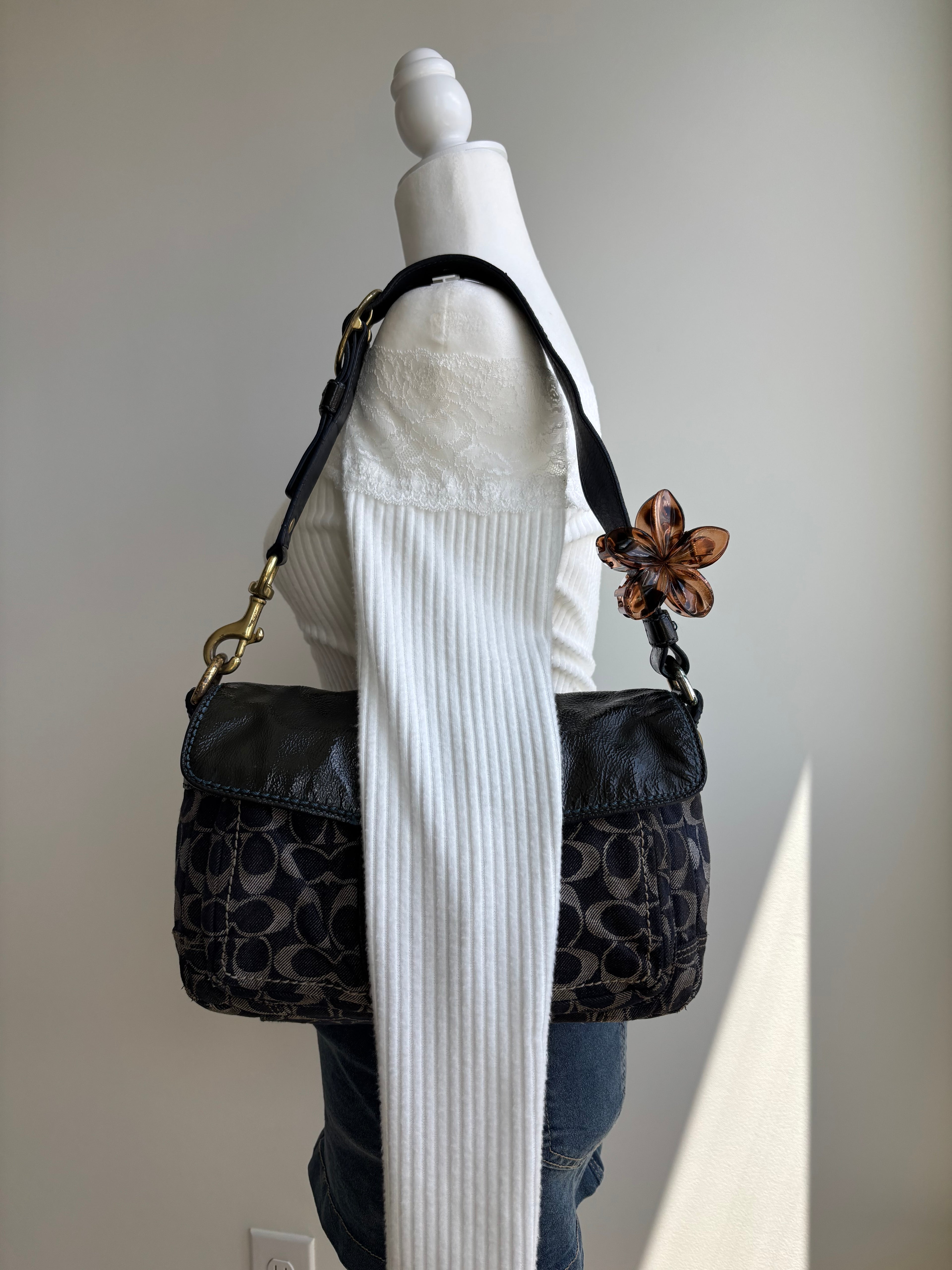 Y2K Coach Denim Soho Shoulder Bag