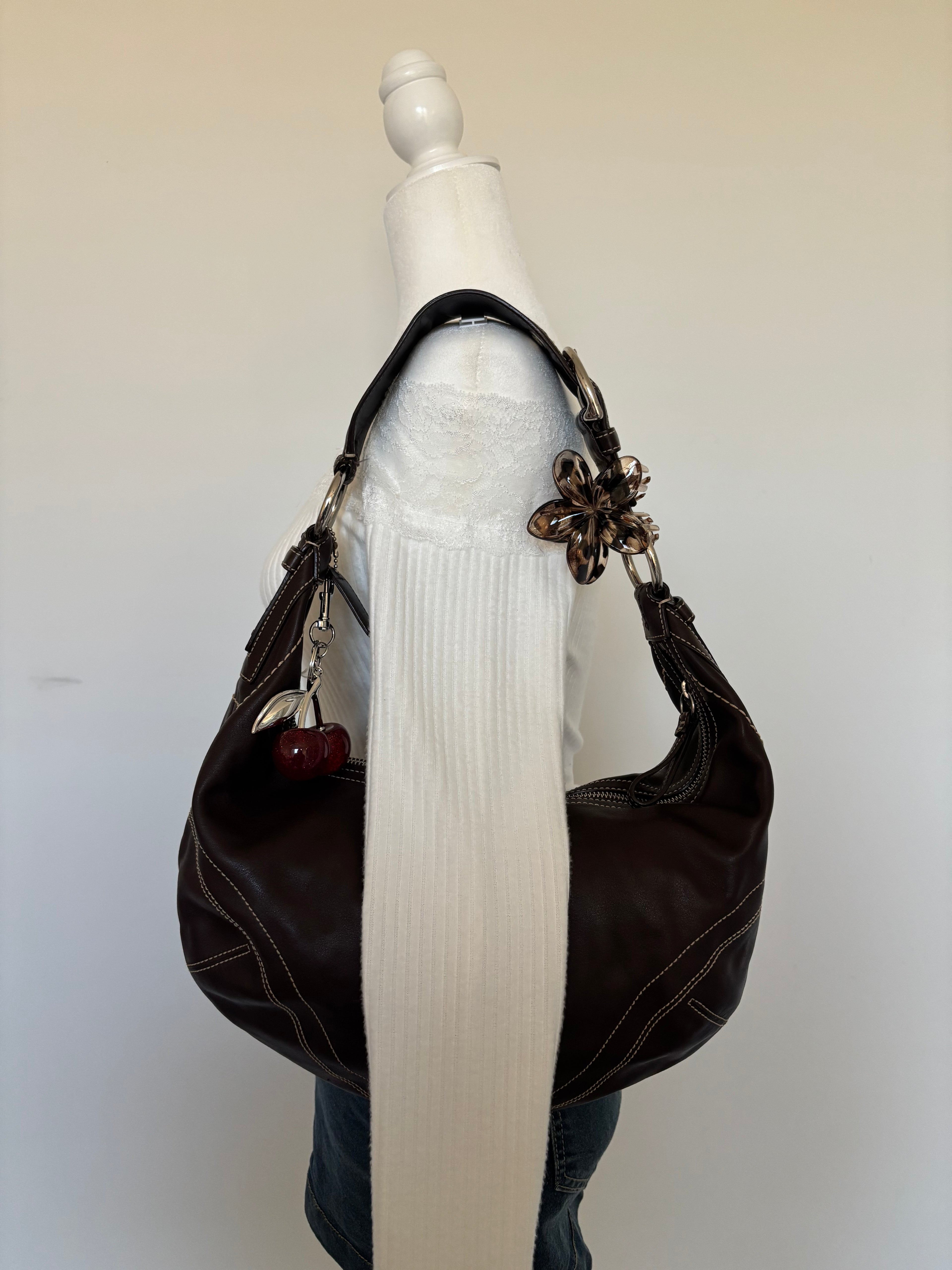 Y2K Coach Brown Hobo