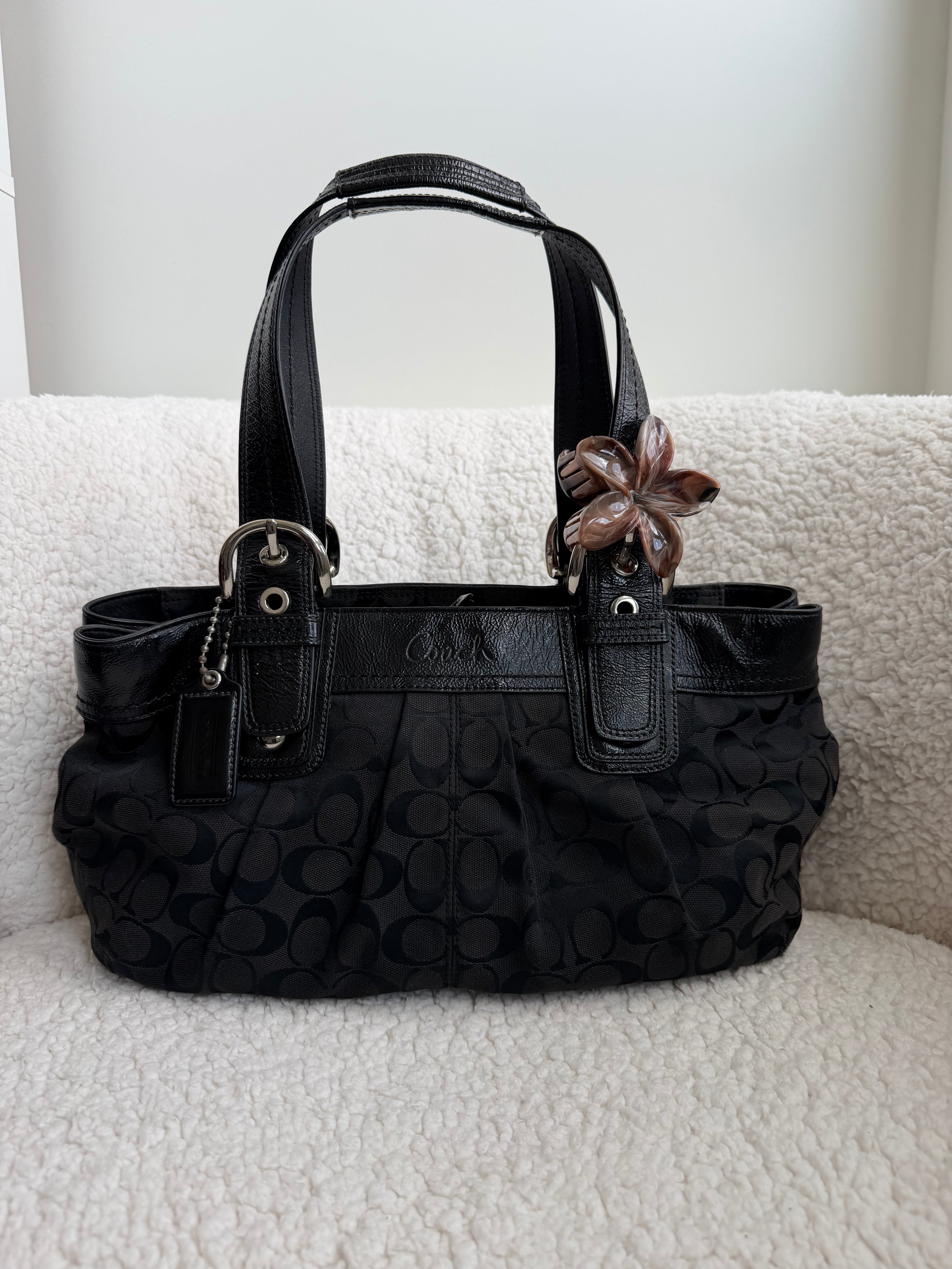 Coach Hampton Black Shoulder Bag