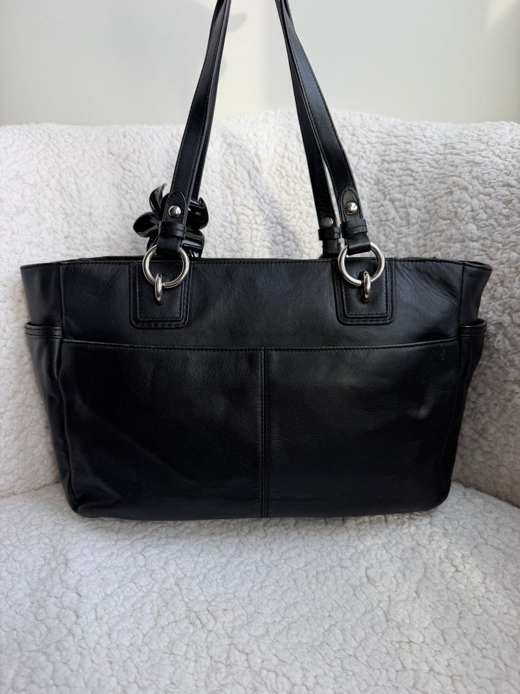 Coach Black Leather Tote