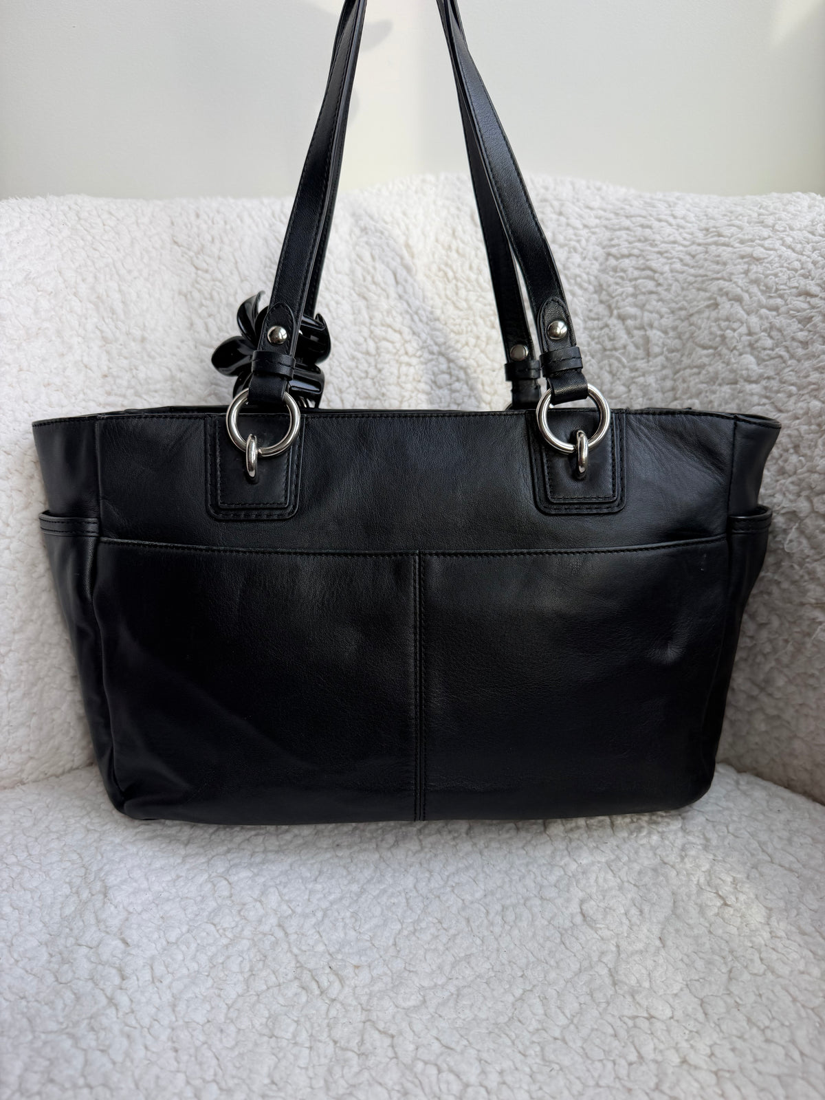 Coach Black Leather Tote